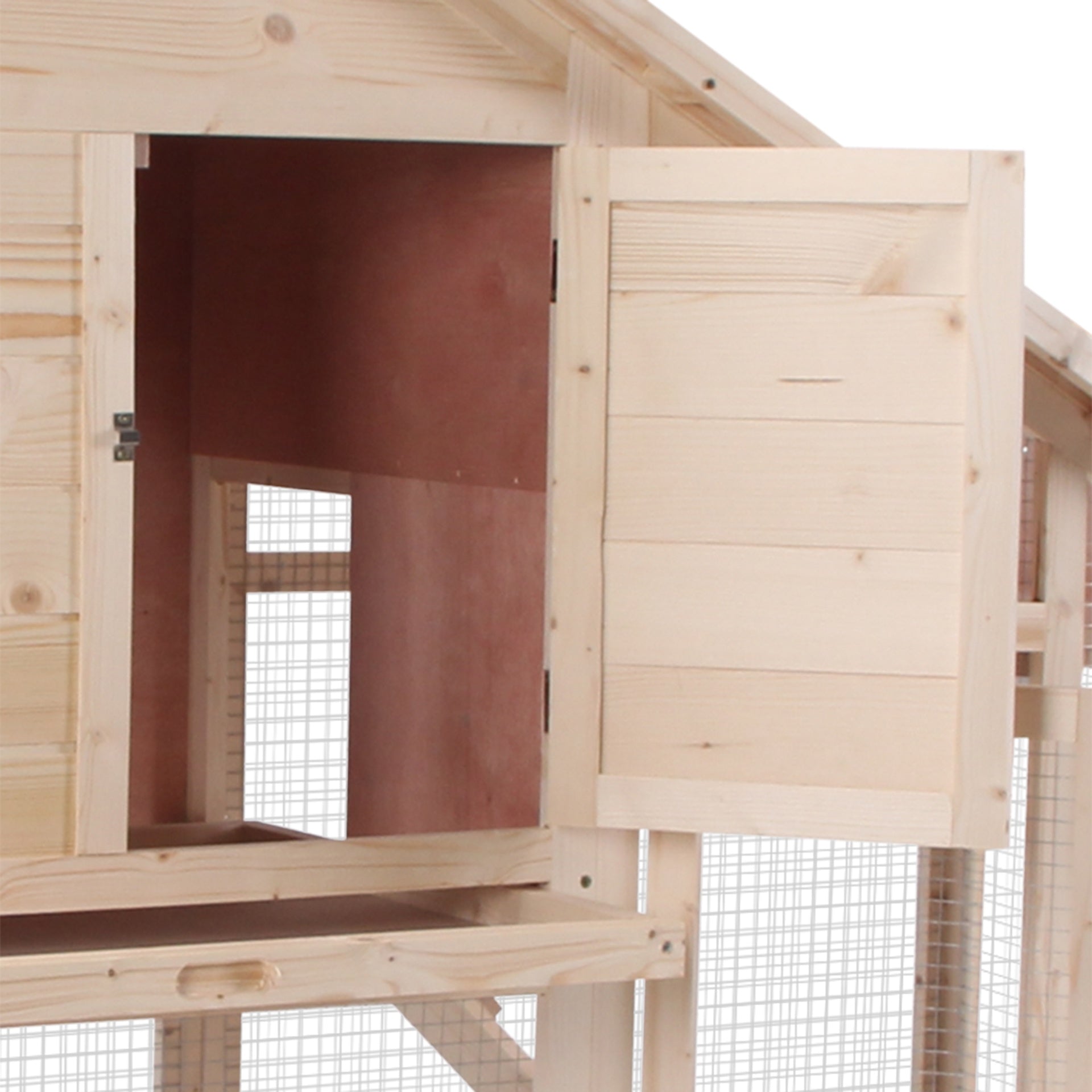 PawHut 55" L 2-Tier Wooden Rabbit Hutch Bunny Cage
