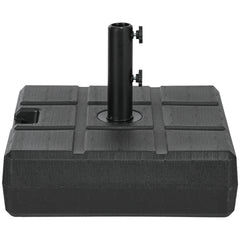 Outsunny Umbrella Stand for 1.5", or 1.9" Umbrella Poles, Fillable Umbrella Base, Black