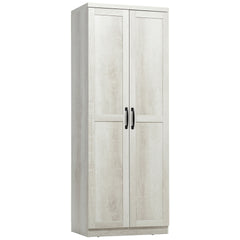 HOMCOM 63" 2-Door Kitchen Pantry, Freestanding Storage Cabinet with 5-tier Shelving and 2 Adjustable Shelves for Dining Room, Antique White