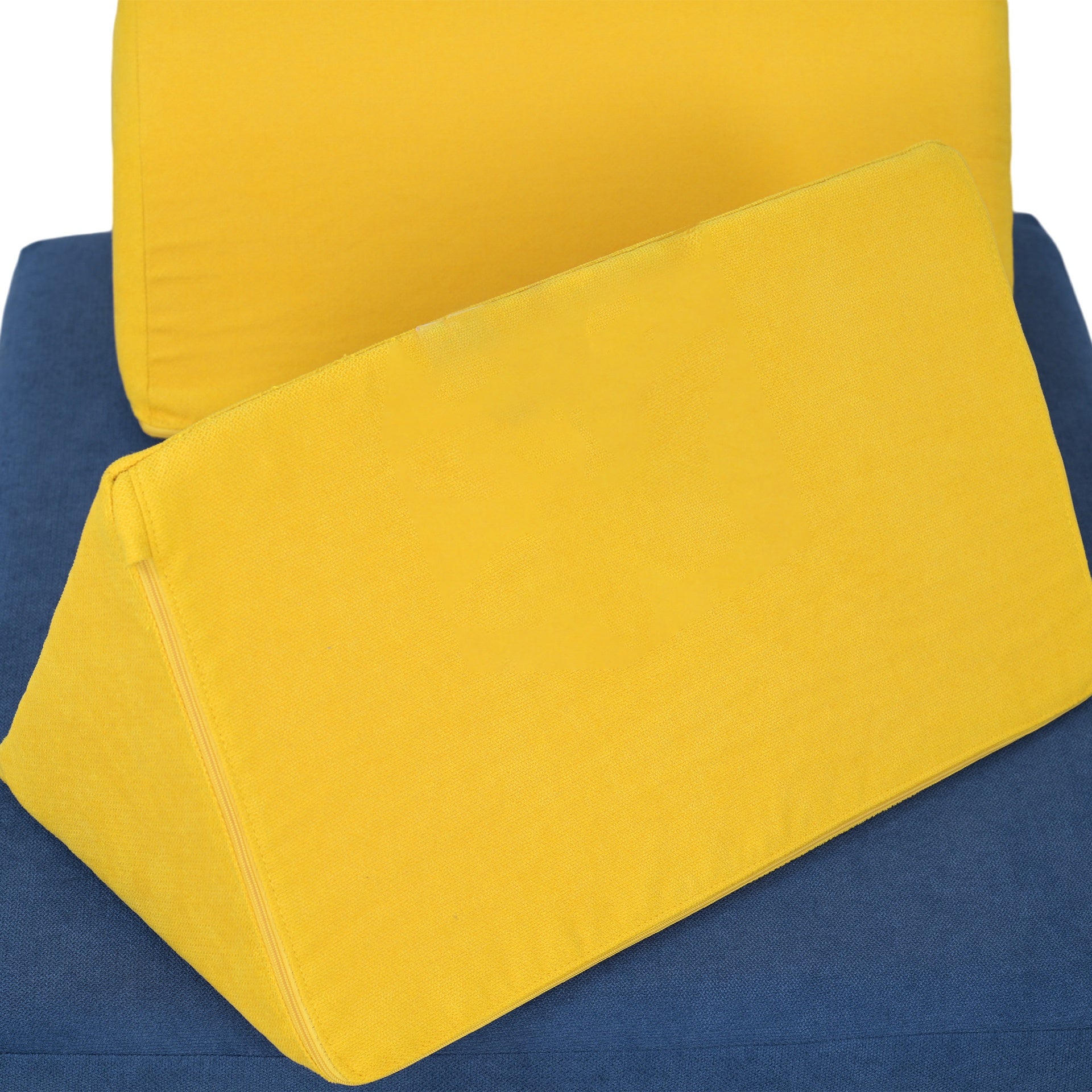 Qaba 6 Pieces Foam Climbing Blocks for Toddlers with Washable Cover, Climb and Crawl, Blue
