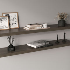 Ecco 47" Wide Floating Shelves Set Of 2, Shelves For Wall Decor For Bedroom, Bathroom Storage Shelves, Book Shelves For Living Room, Olive