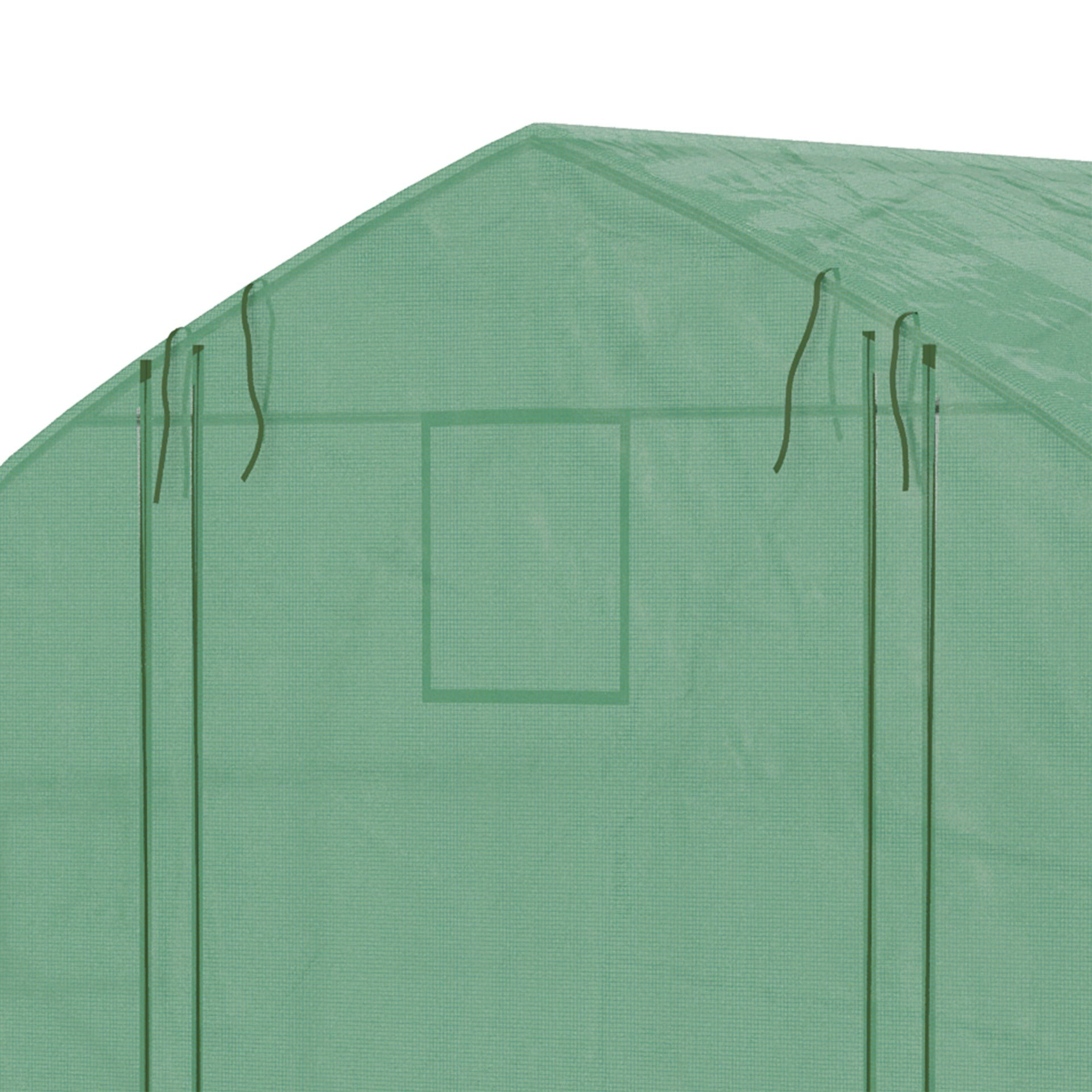 Outsunny 11.5' x 10' x 6.5' Walk-in Tunnel Greenhouse, Green House with Zippered Mesh Door, 7 Mesh Windows & Roll-up Sidewalls, Upgraded Gardening Plant Hot House with Galvanized Steel Hoops, Green