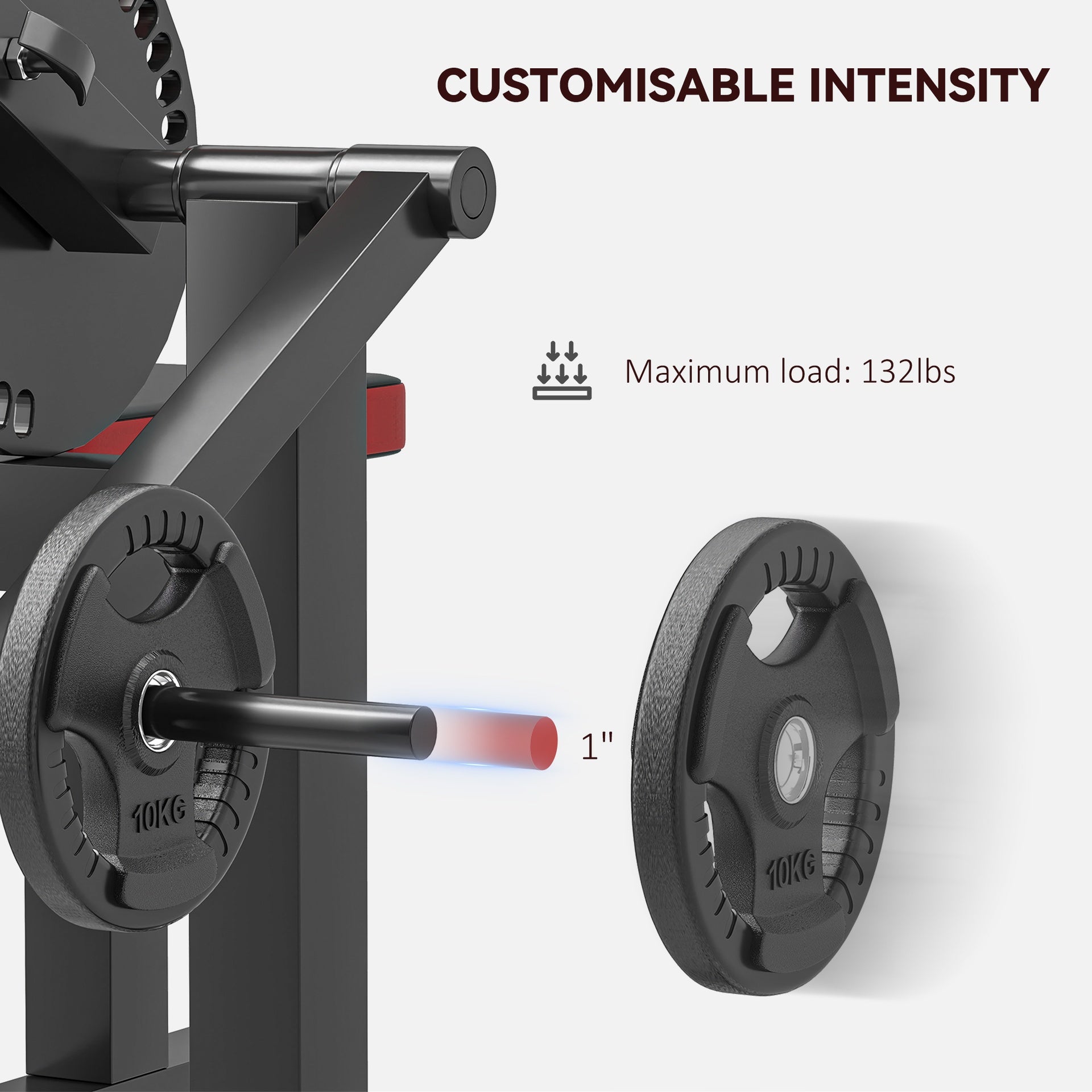 Soozier 2-In-1 Bicep Preacher Curl Bench Bicep Curl Machine with Adjustable Seat and Elbow Cushion, for Home Gym Workout