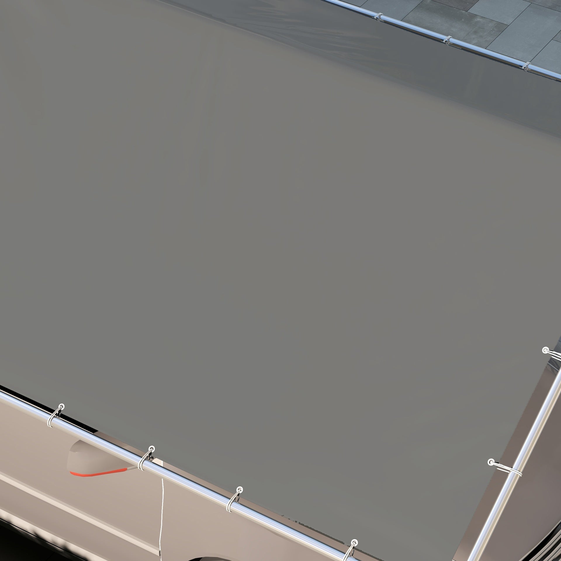 Outsunny 10 x 20ft Carport Roof, UV Resistant Canopy Replacement Cover with Ball Bungee Cords, Dark Gray