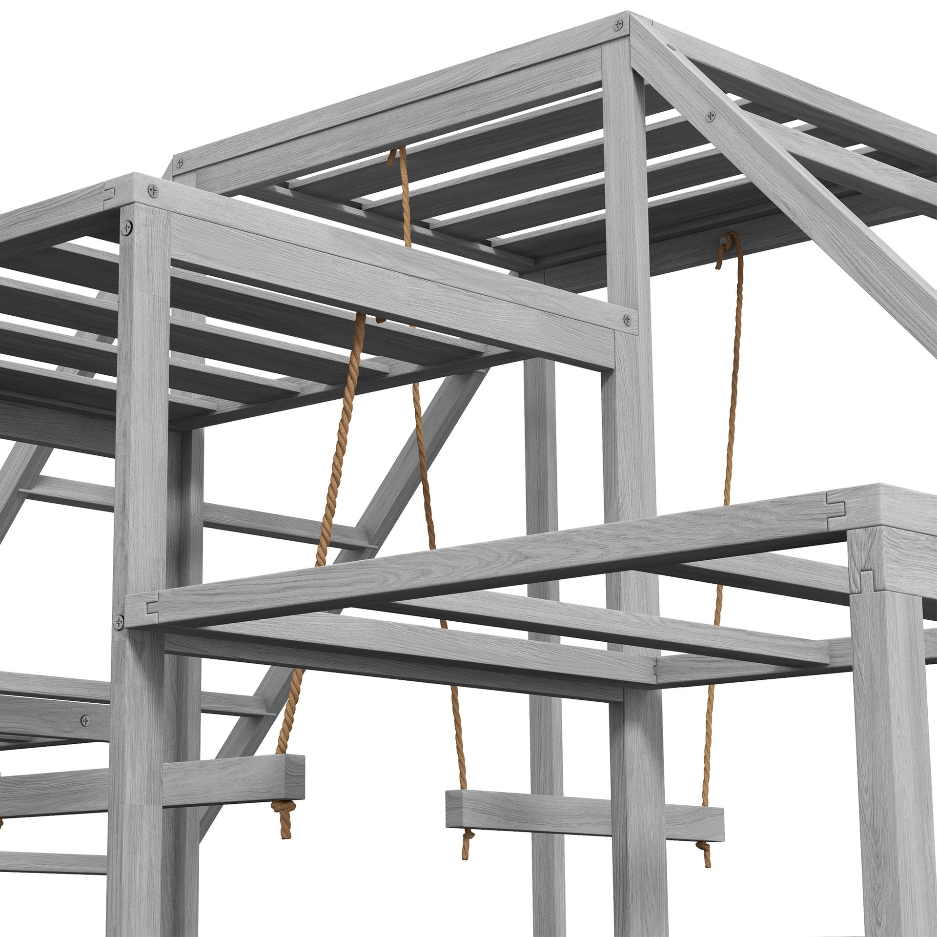 PawHut Chicken Roost Toys for Chickens Hens, Coop Accessories with Wood Stand, Ladder Platforms, for 10-15 Chickens