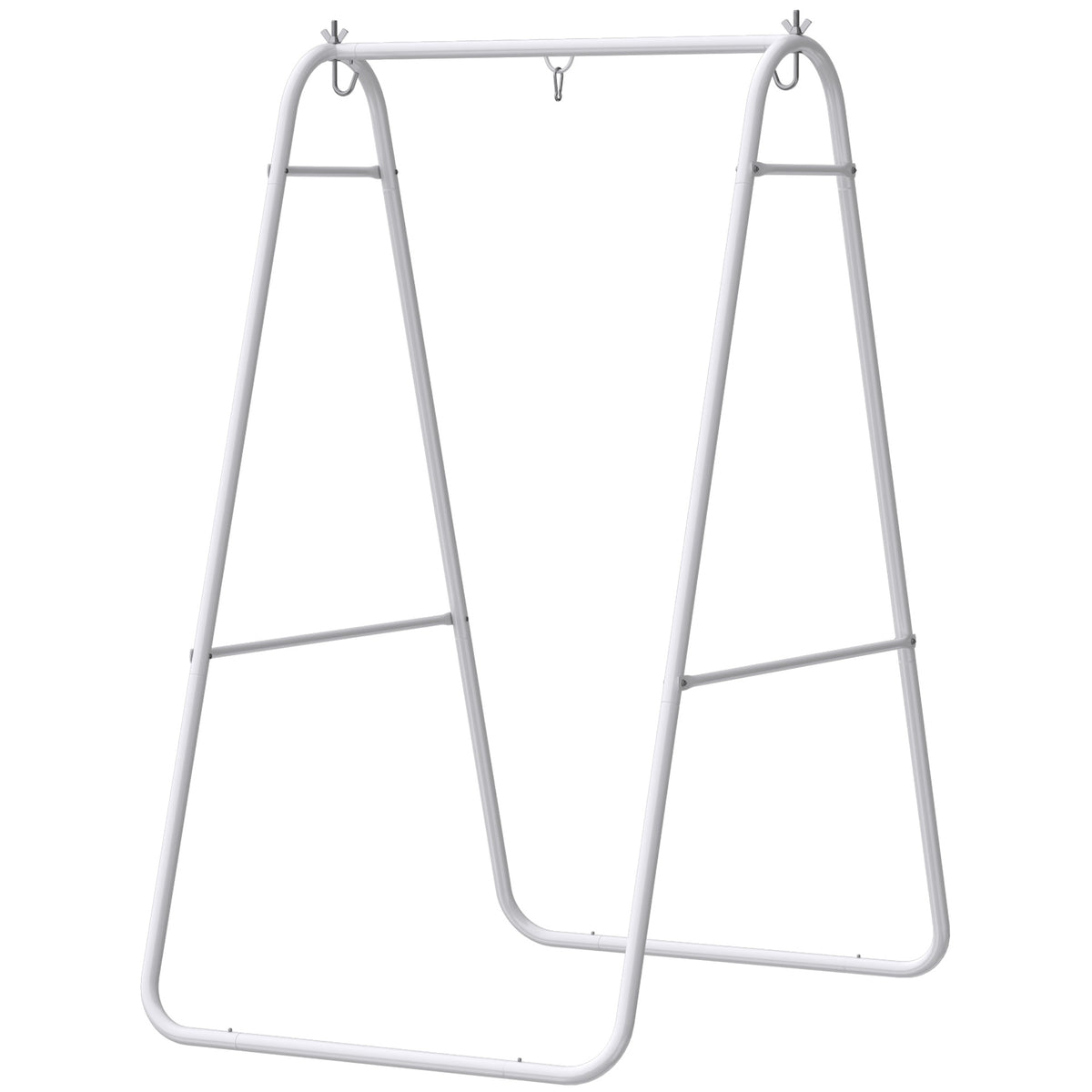 Outsunny Hammock Chair Stand Only Heavy Duty Solid Steel A-Frame for Hanging Hammock, Egg Chair, Max Load 330 LBS, White