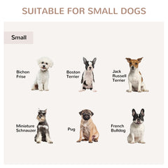PawHut Wooden Dog Crate End Table, Dog Crate Furniture with Triple Doors, Puppy Crate for Small Dogs Indoor Use, White