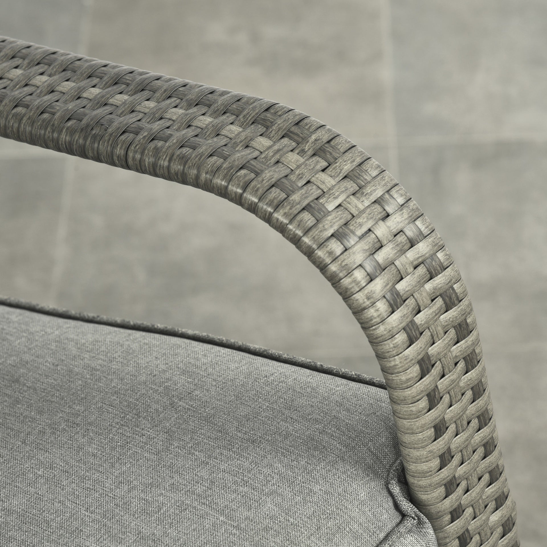 Outsunny PE Rattan Rocking Recliner with Footrest, Gray