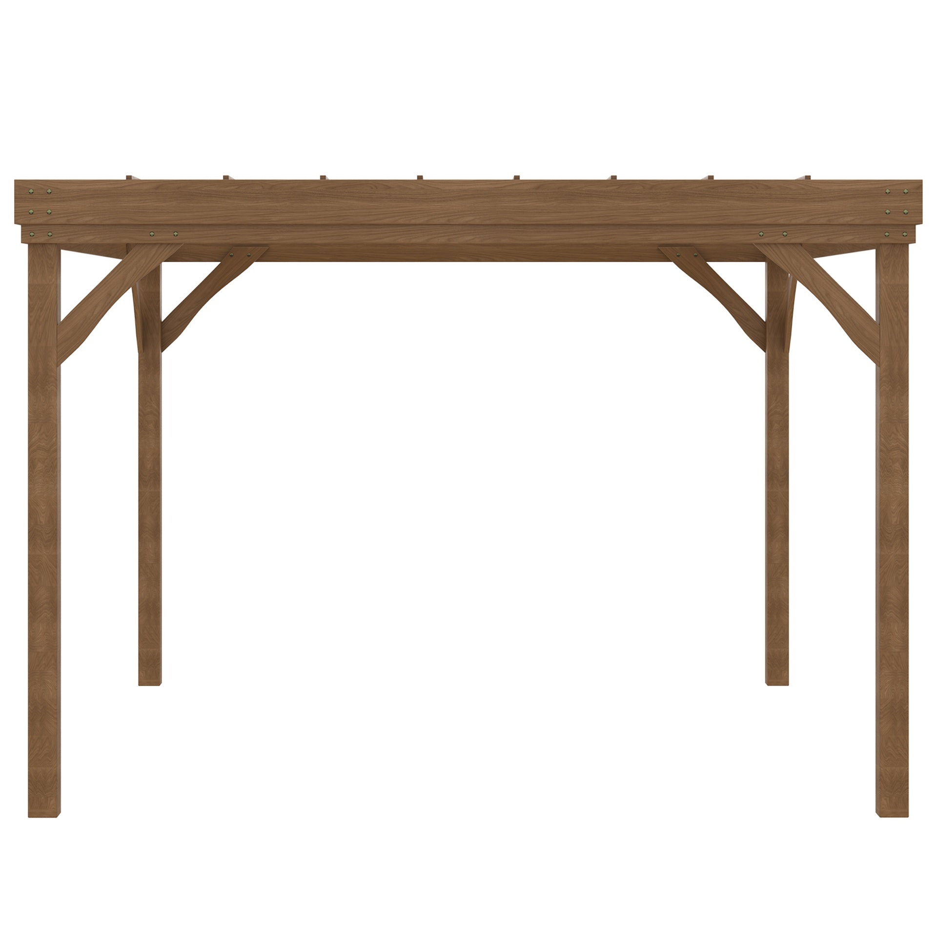 Outsunny 10' x 12' Outdoor Wooden Pergola, Grape Vine Gazebo with Concrete Anchors for Garden, Patio, Backyard, Deck, Brown