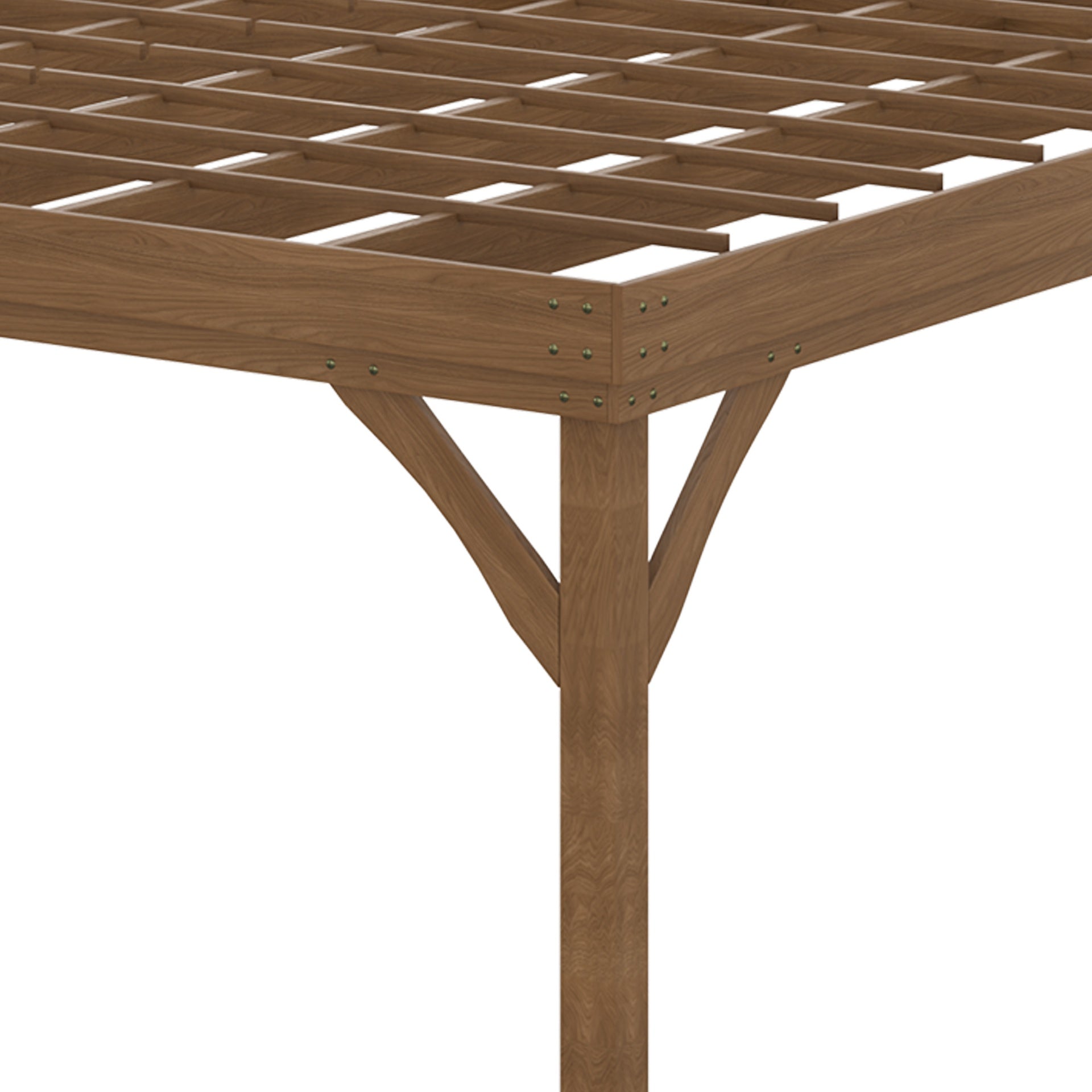 Outsunny 10' x 12' Outdoor Wooden Pergola, Grape Vine Gazebo with Concrete Anchors for Garden, Patio, Backyard, Deck, Brown
