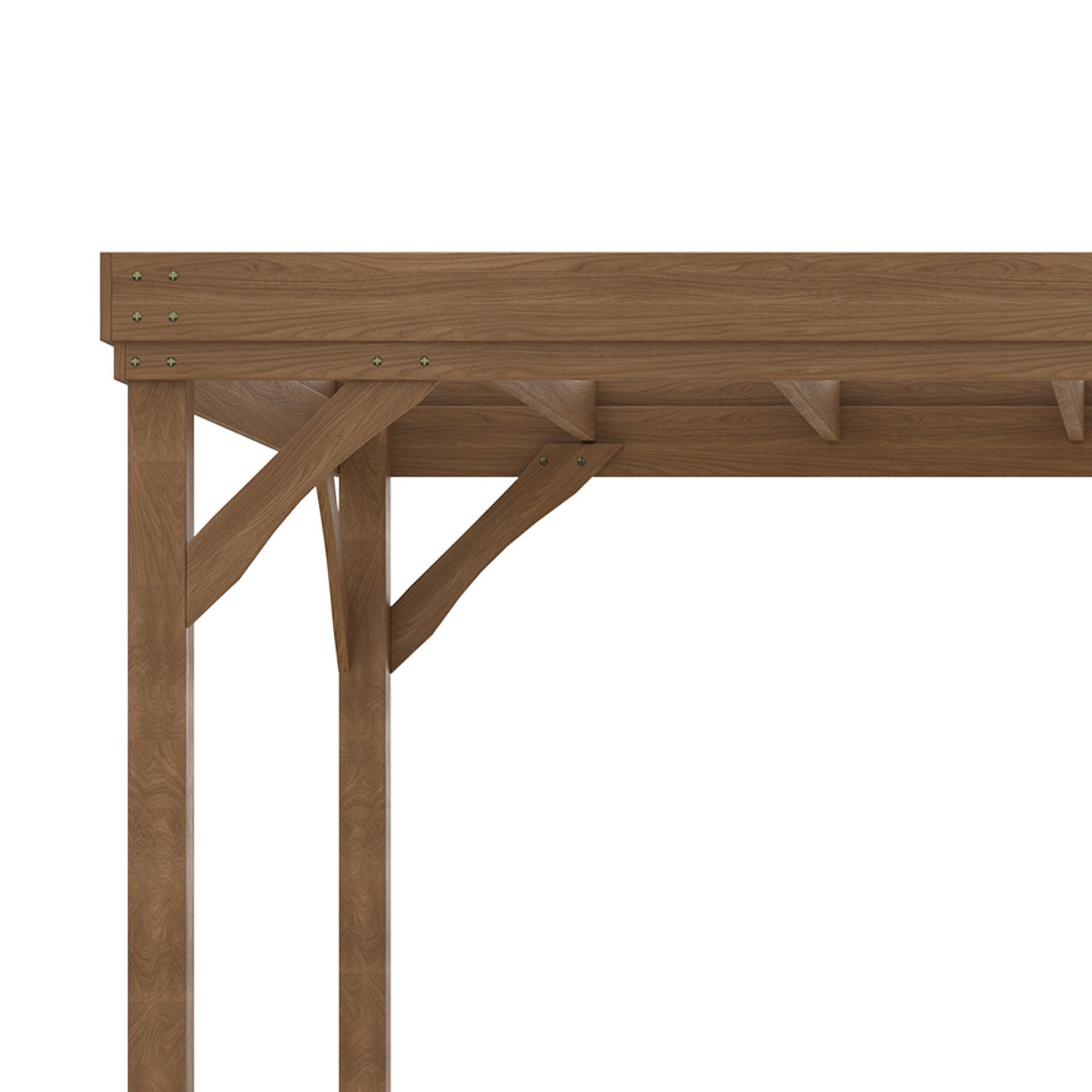 Outsunny 10' x 12' Outdoor Wooden Pergola, Grape Vine Gazebo with Concrete Anchors for Garden, Patio, Backyard, Deck, Brown