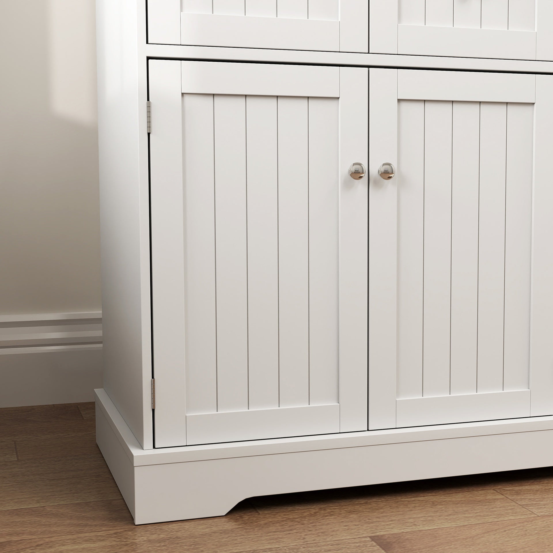 PawHut Cat Litter Box Enclosure with Drawers, Storage, Anti-tip Kit, 39" x 18" x 31.5", White