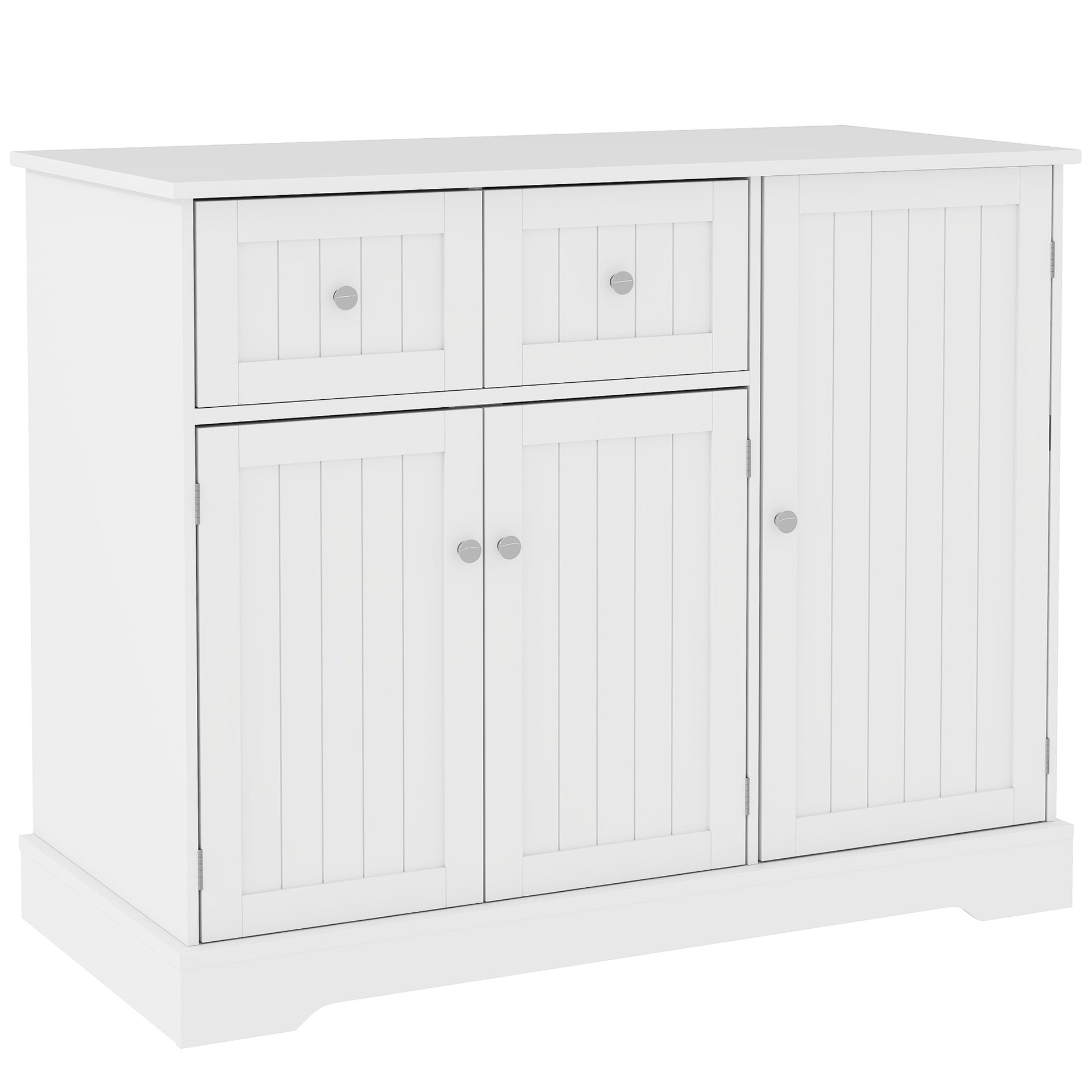 PawHut Cat Litter Box Enclosure with Drawers, Storage, Anti-tip Kit, 39" x 18" x 31.5", White