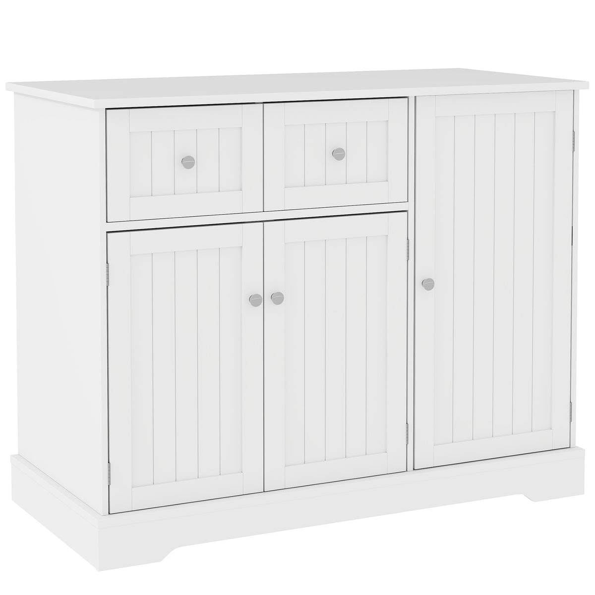 PawHut Cat Litter Box Enclosure with Drawers, Storage, Anti-tip Kit, 39" x 18" x 31.5", White