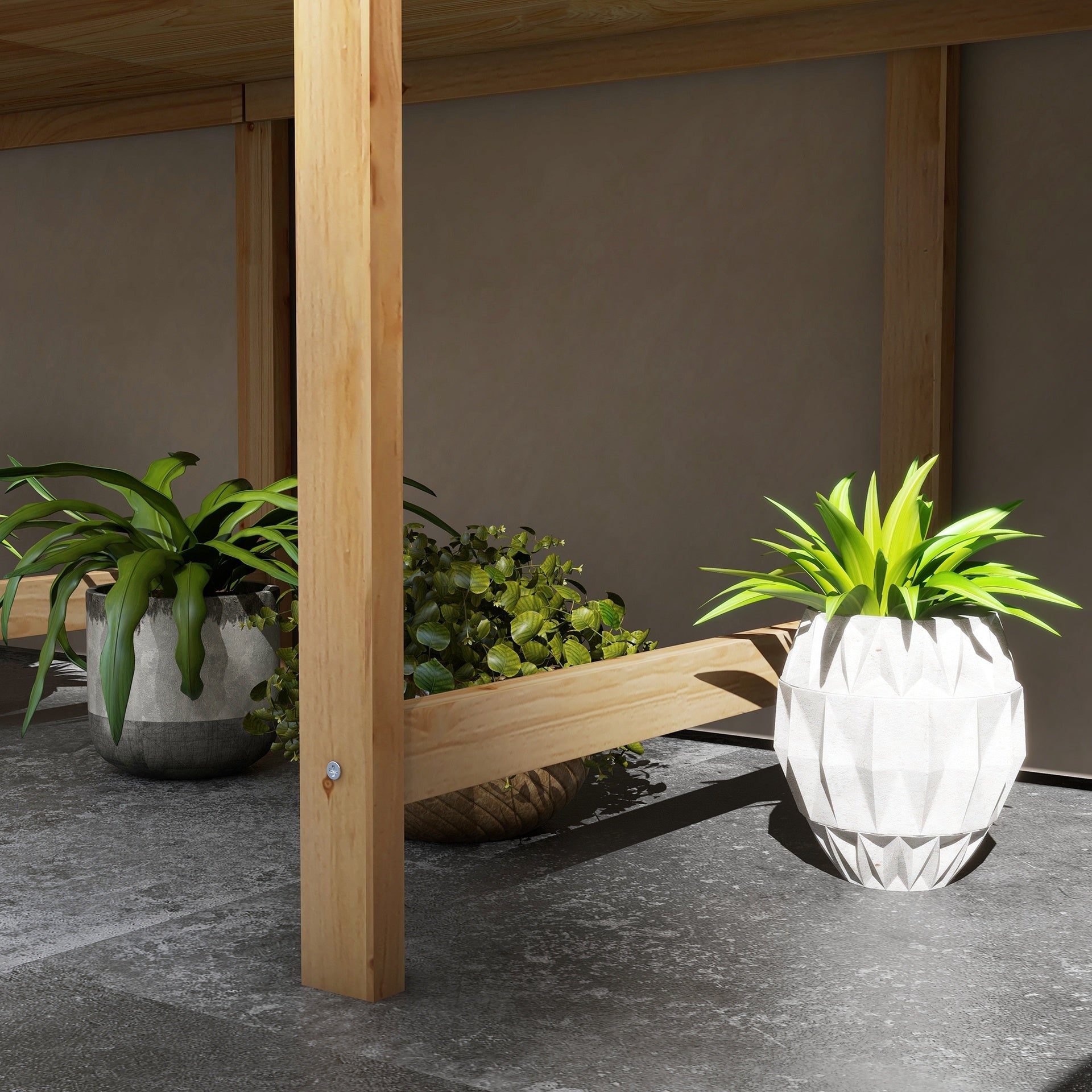 Outsunny Wooden Raised Garden Bed, Large Elevated Planter Box with Legs, Bed Liner and Drain Holes, 7.4' x 1.8' x 2.6', Natural