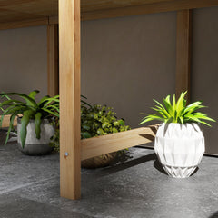Outsunny Wooden Raised Garden Bed, Large Elevated Planter Box with Legs, Bed Liner and Drain Holes, 7.4' x 1.8' x 2.6', Natural