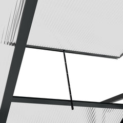 Outsunny Polycarbonate Greenhouse, Heavy Duty Outdoor Aluminum Walk-in Green House Kit Vent Door, 6.2'x4.3'x6.6' Gray