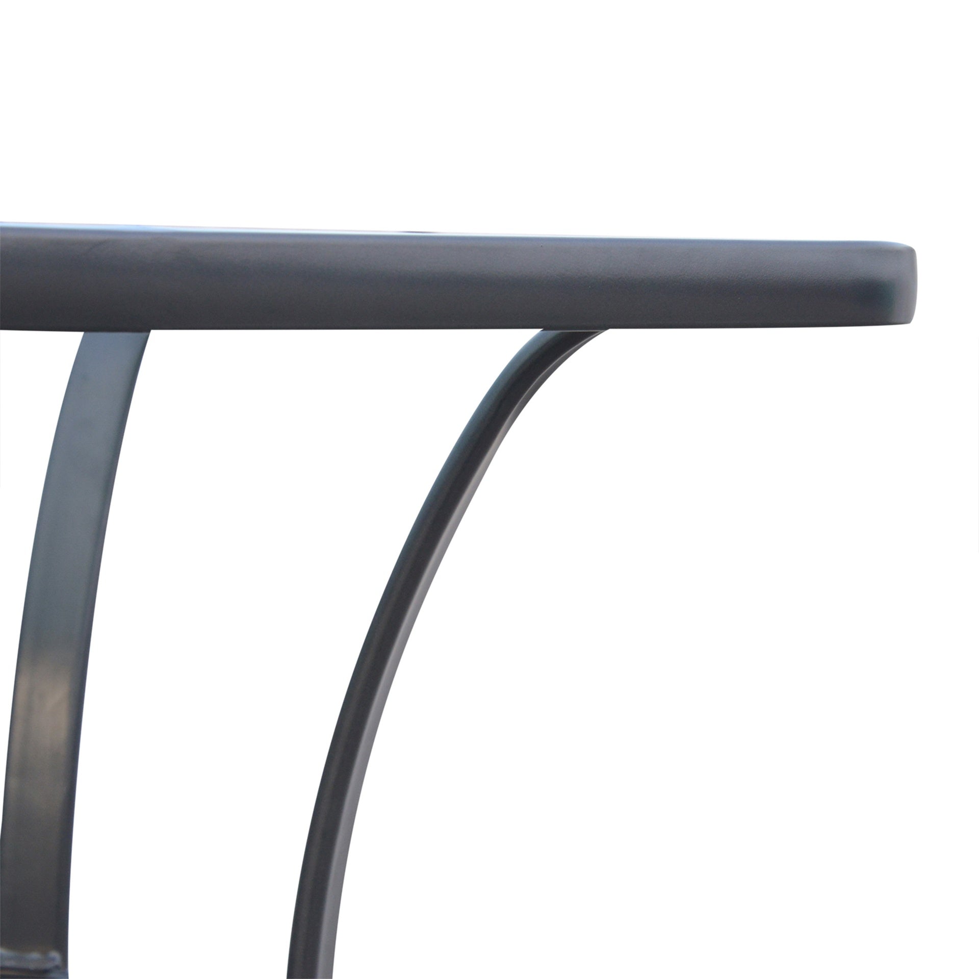 Outsunny 27" Square Bistro Table Garden Dining Table Outdoor Tempered Glass Table
