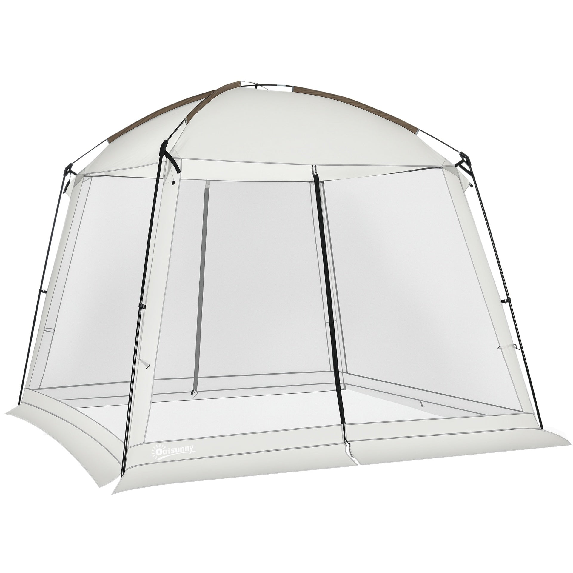 Outsunny 10' x 10' Screen House Room, UV50+ Screen Tent with 2 Doors and Carry Bag, Easy Setup, for Patios Outdoor Camping Activities