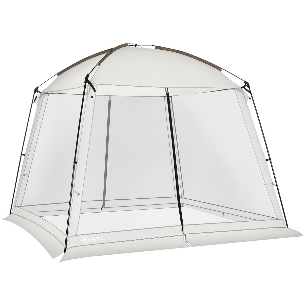 Outsunny 10' x 10' Screen House Room, UV50+ Screen Tent with 2 Doors and Carry Bag, Easy Setup, for Patios Outdoor Camping Activities