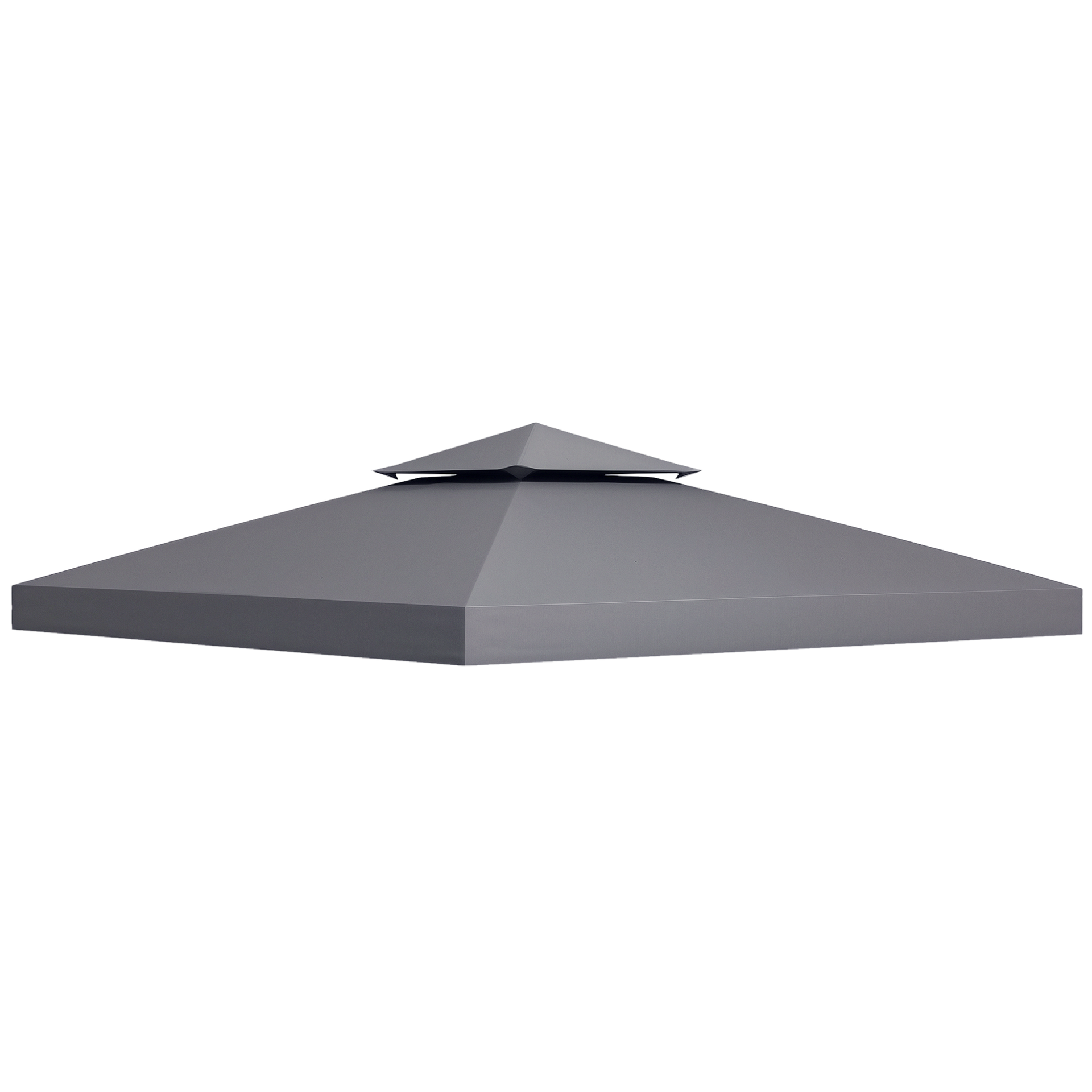 Outsunny Gazebo Replacement Canopy for Model 01 -0153, 2-Tier Top Cover for 9.8' x 9.8' Gazebo, Charcoal (TOP ONLY)