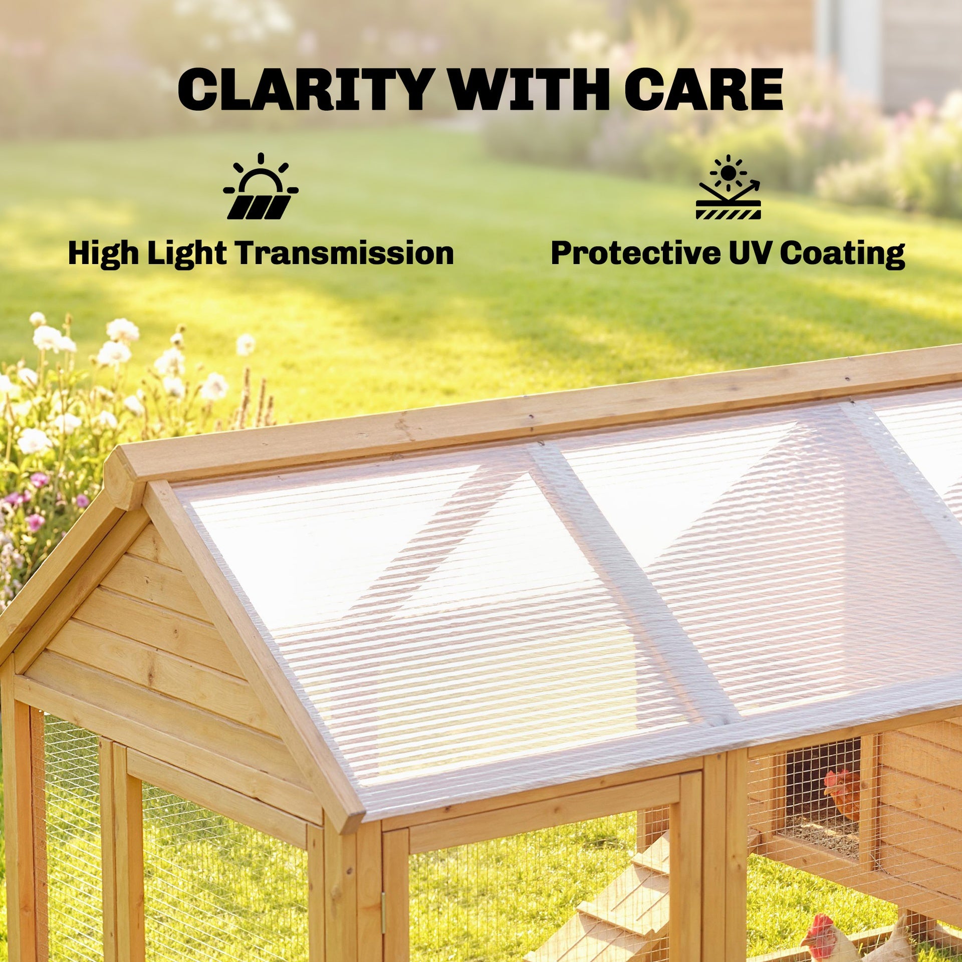 Outsunny Polycarbonate Greenhouse Panels UV Protected Twin-Wall Polycarbonate Sheet 47.2" x 23.6" 10 Pack Clear