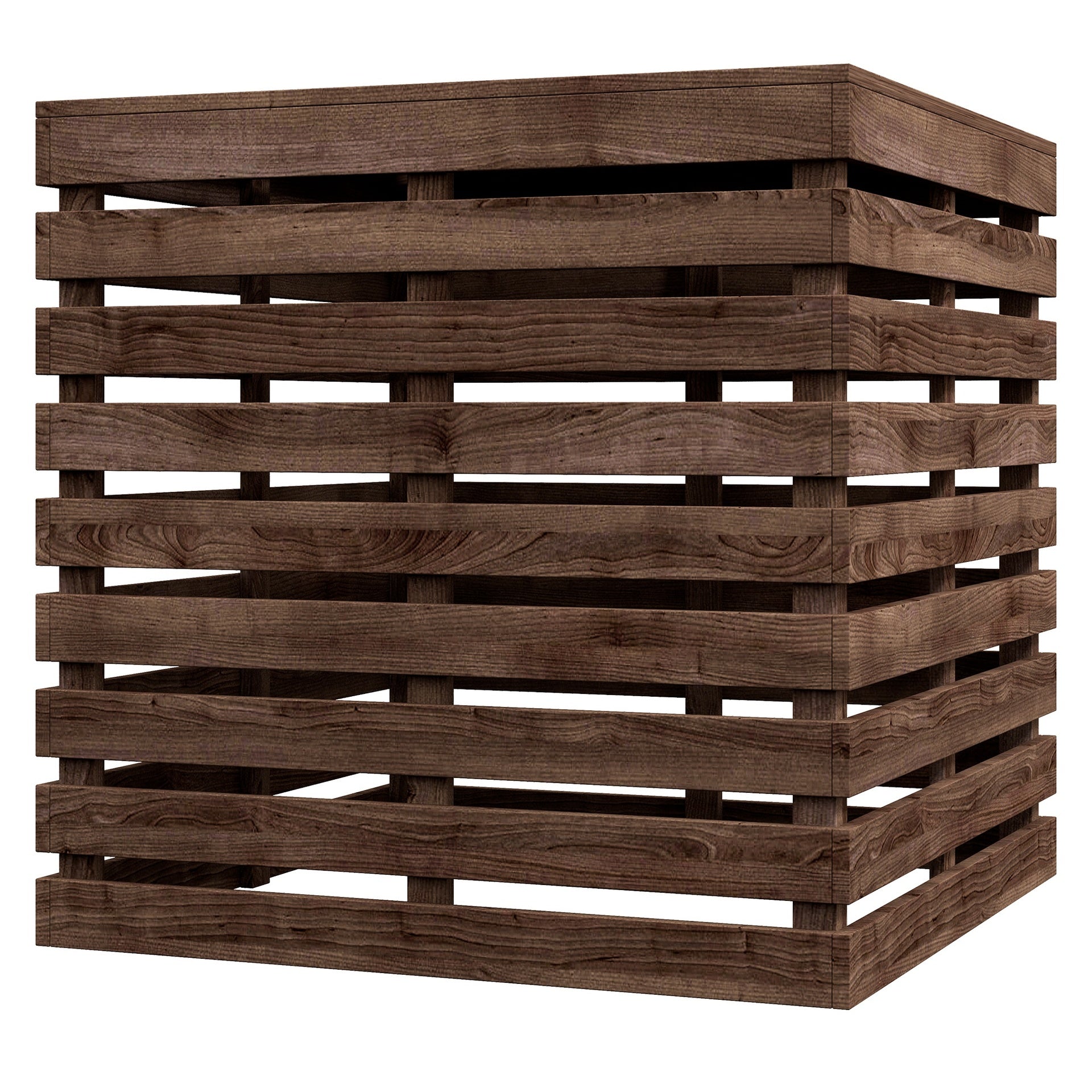 Outsunny 2-in-1 Outdoor Umbrella Base Storage Box, Wooden Patio Coffee Table, Brown