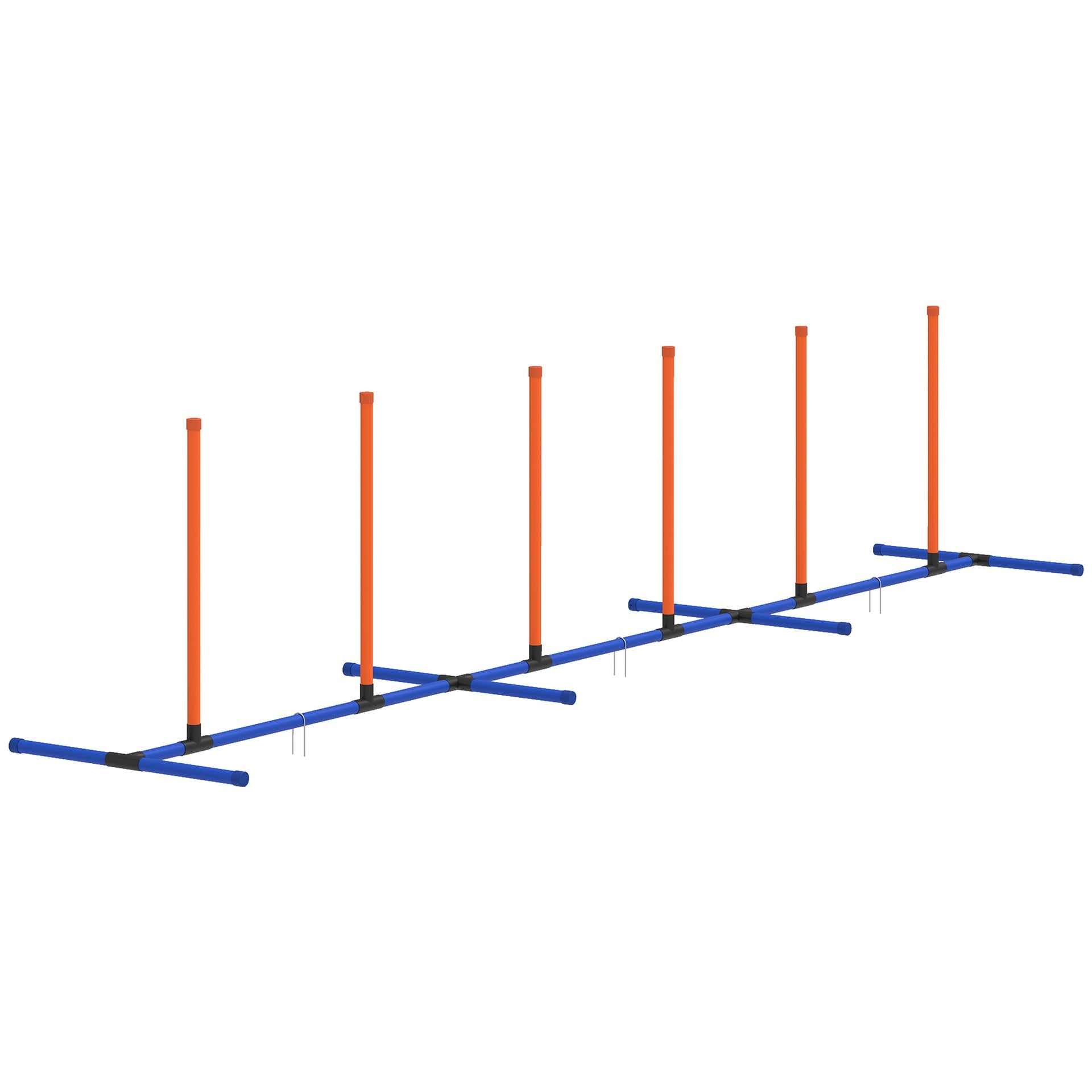 PawHut Dog Agility Training Equipment Adjustable Poles for Dog Agility Course with Carry Bag