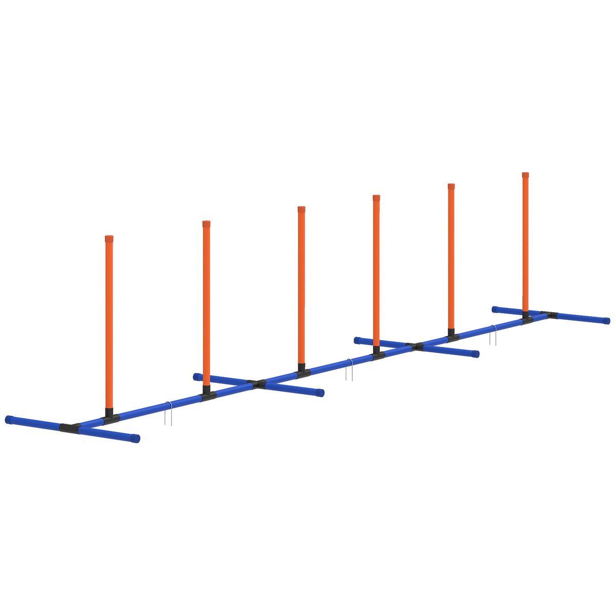 PawHut Dog Agility Training Equipment Adjustable Poles for Dog Agility Course with Carry Bag