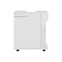 Phillips Under Sink Cabinet, Double Door Storage with Open Back for Pipes, Wide Unit, Freestanding Cabinet, White