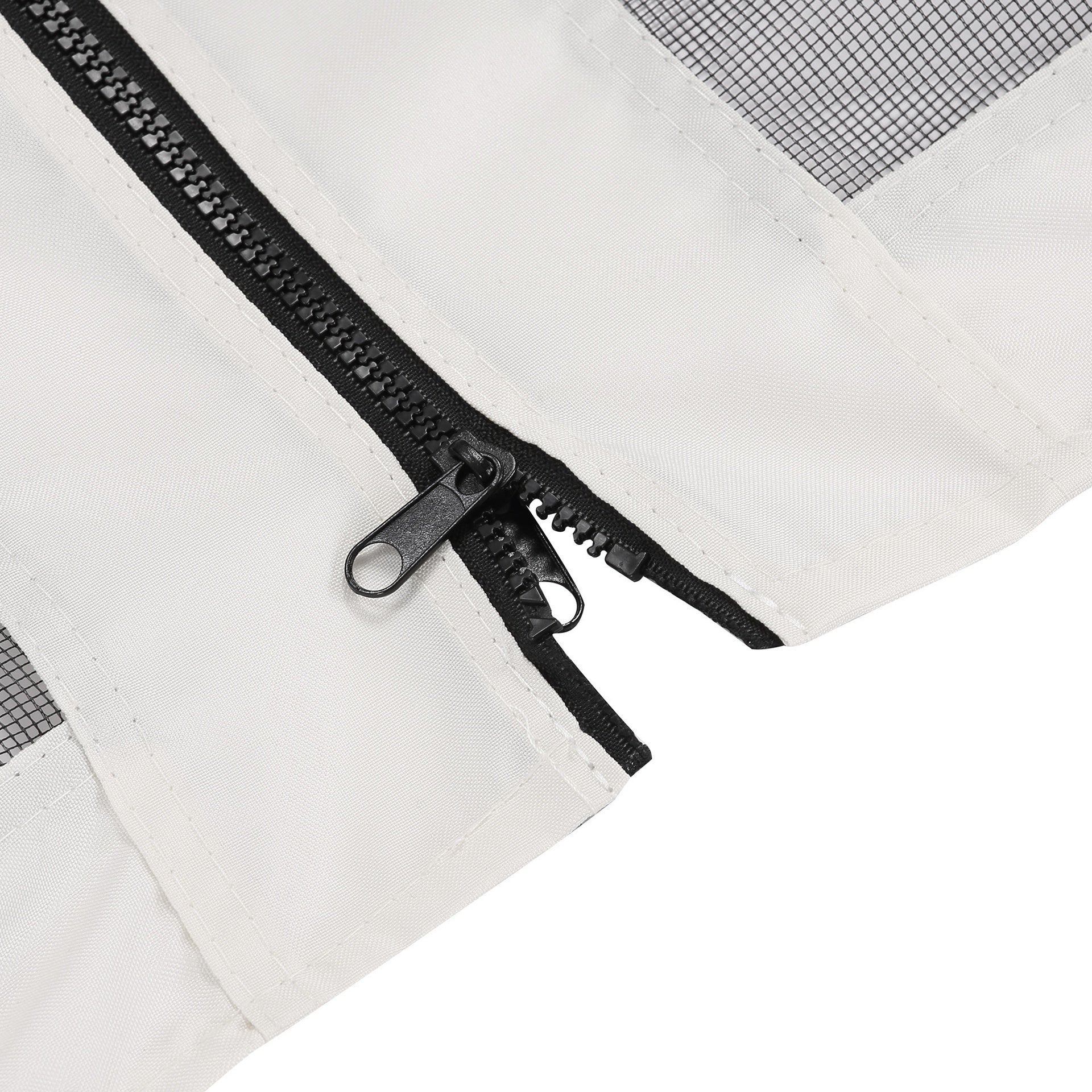 Outsunny Universal Replacement Mesh Sidewall Netting for 9.84' x 13.1' Gazebos and Canopy Tents with Zippers, (Sidewall Only) White