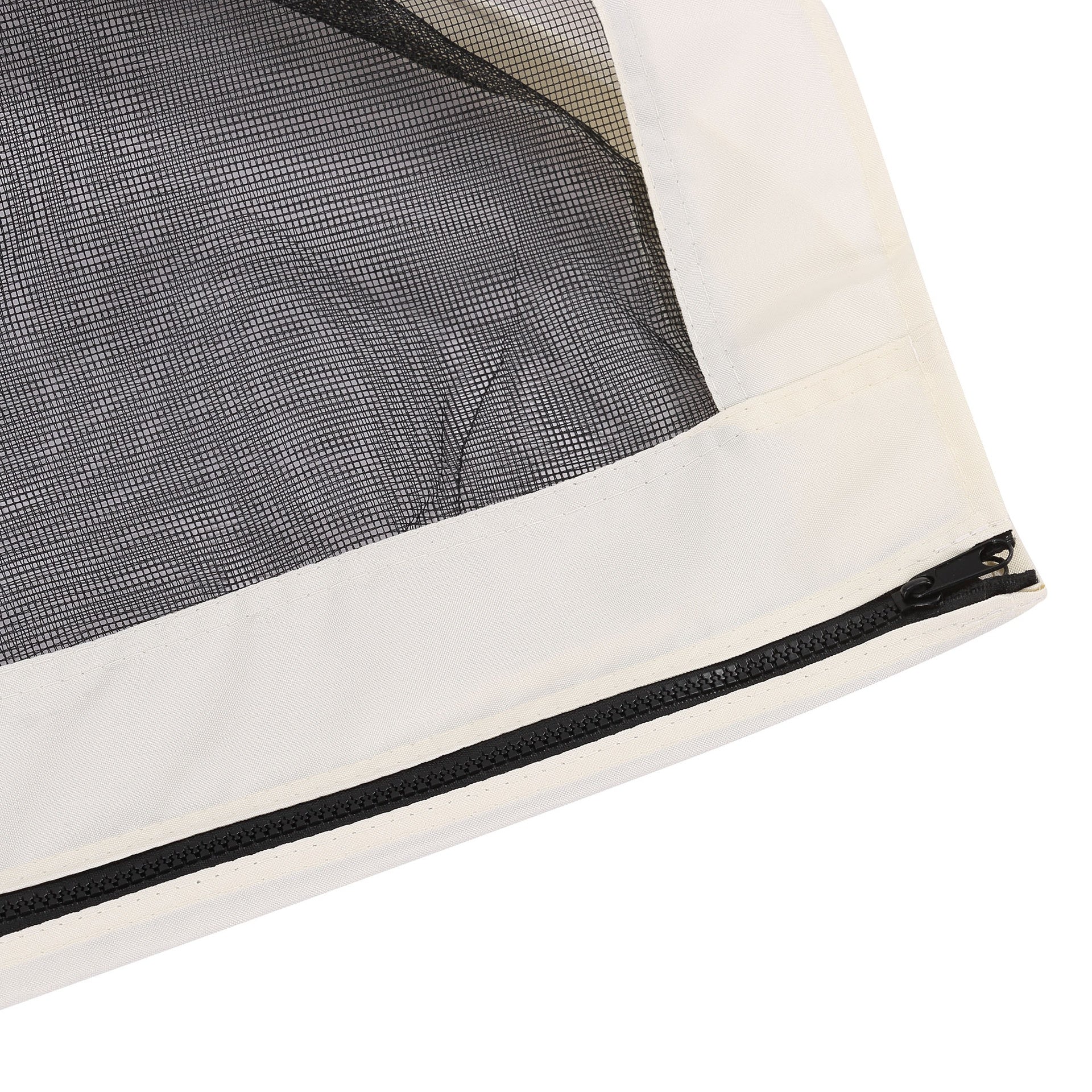 Outsunny Universal Replacement Mesh Sidewall Netting for 9.84' x 13.1' Gazebos and Canopy Tents with Zippers, (Sidewall Only) White