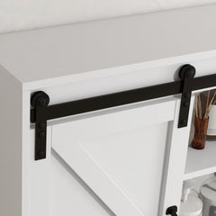 kleankin Bathroom Medicine Cabinet, Wall Cabinet with Sliding Door and Adjustable Shelf, 22.75" x 7.75" x 24.5", White