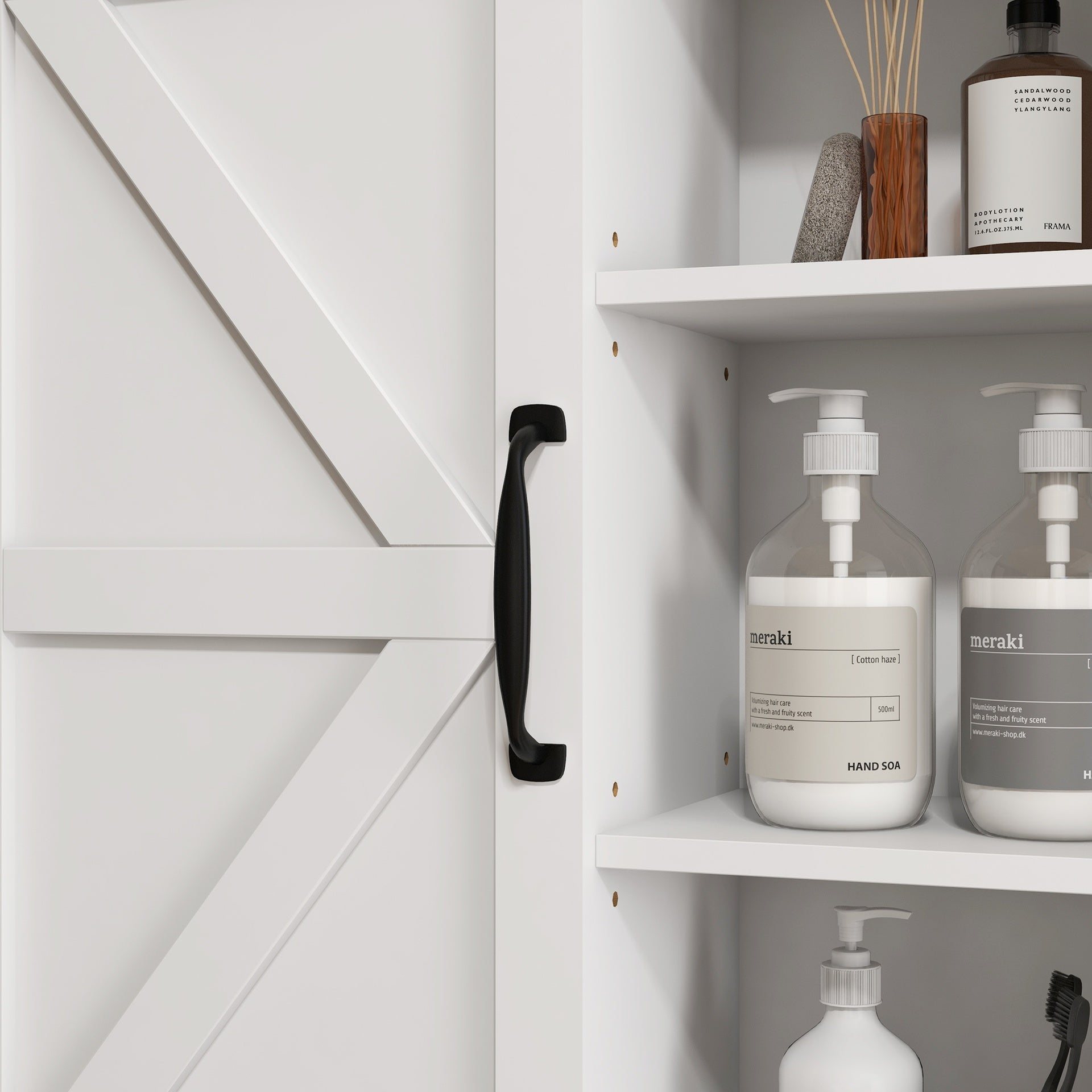kleankin Bathroom Medicine Cabinet, Wall Cabinet with Sliding Door and Adjustable Shelf, 22.75" x 7.75" x 24.5", White