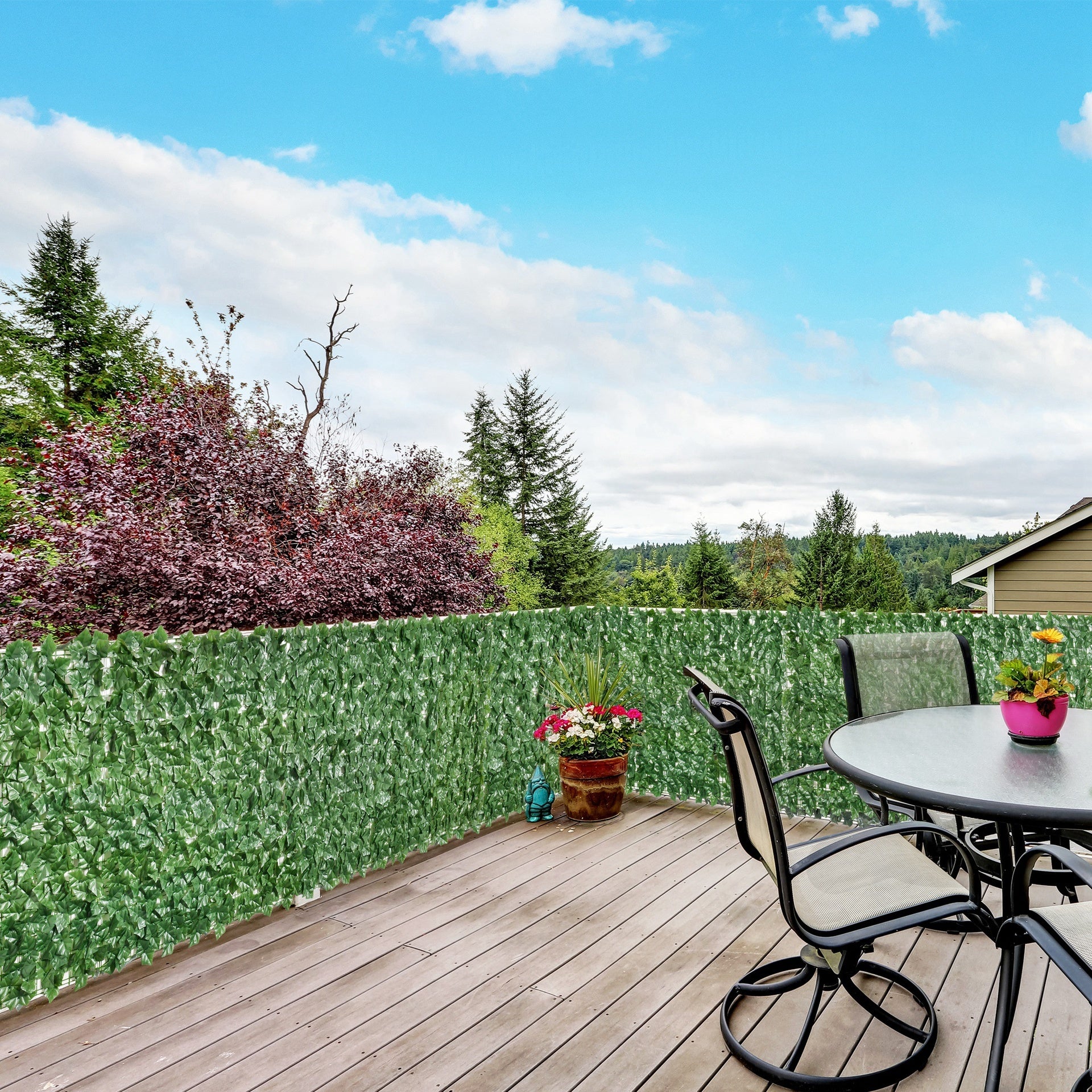 Outsunny Grass Wall Panels, 118" x 39" Artificial Grass Wall Decor,Greenery Backdrop Panels Wall for Outdoor, Indoor, Garden, Fence, Backyard, Dark Green