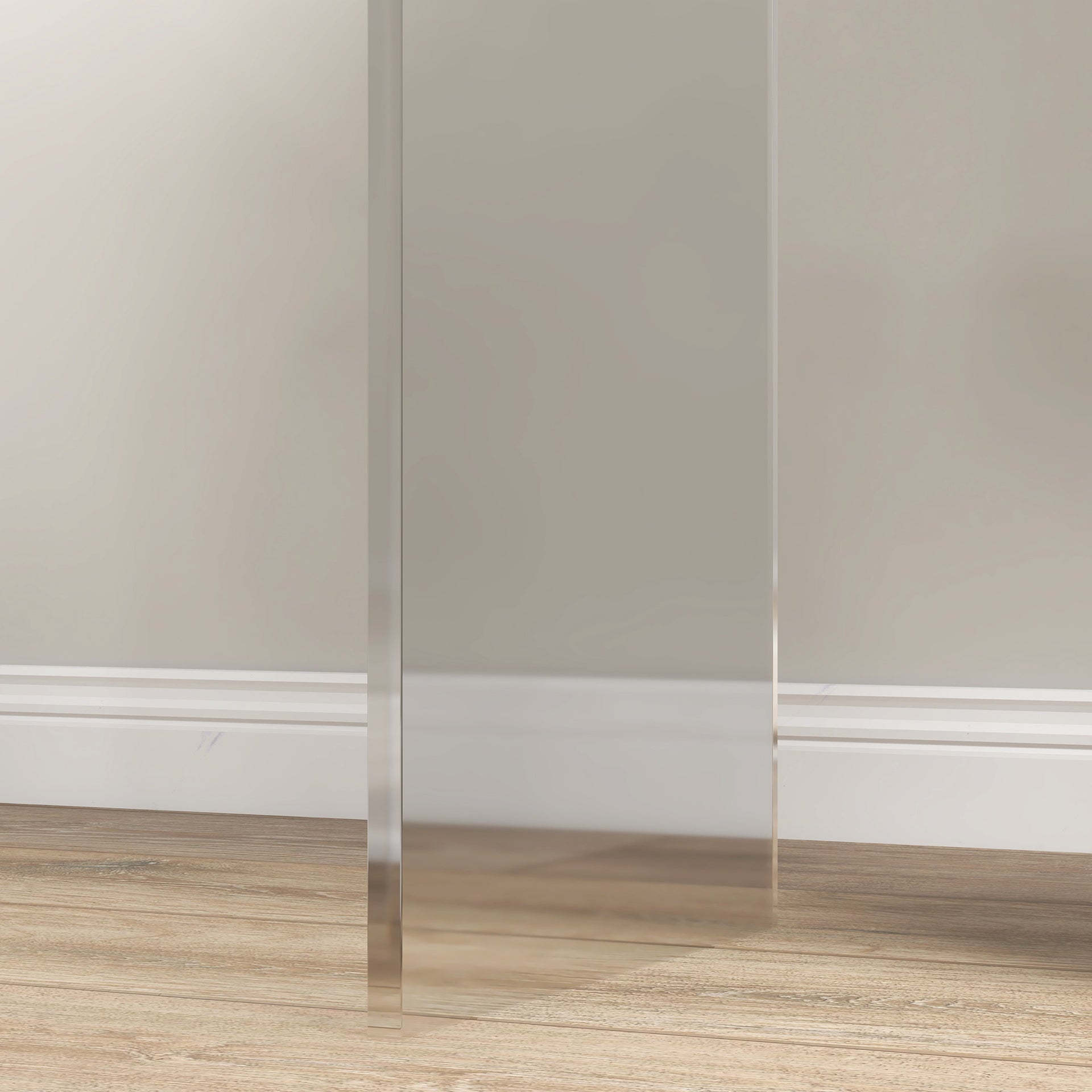 HOMCOM Modern Acrylic End Table, Waterfall Side Table with Rounded Edges and Storage for Small Spaces, 21" x 12" x 21", Clear