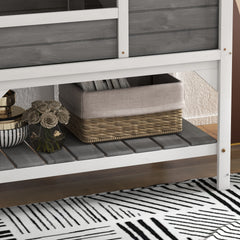PawHut Tortoise Habitat with Shelf Storage Tortoise Gift Accessory with Weather Protection for Indoor, Light Gray