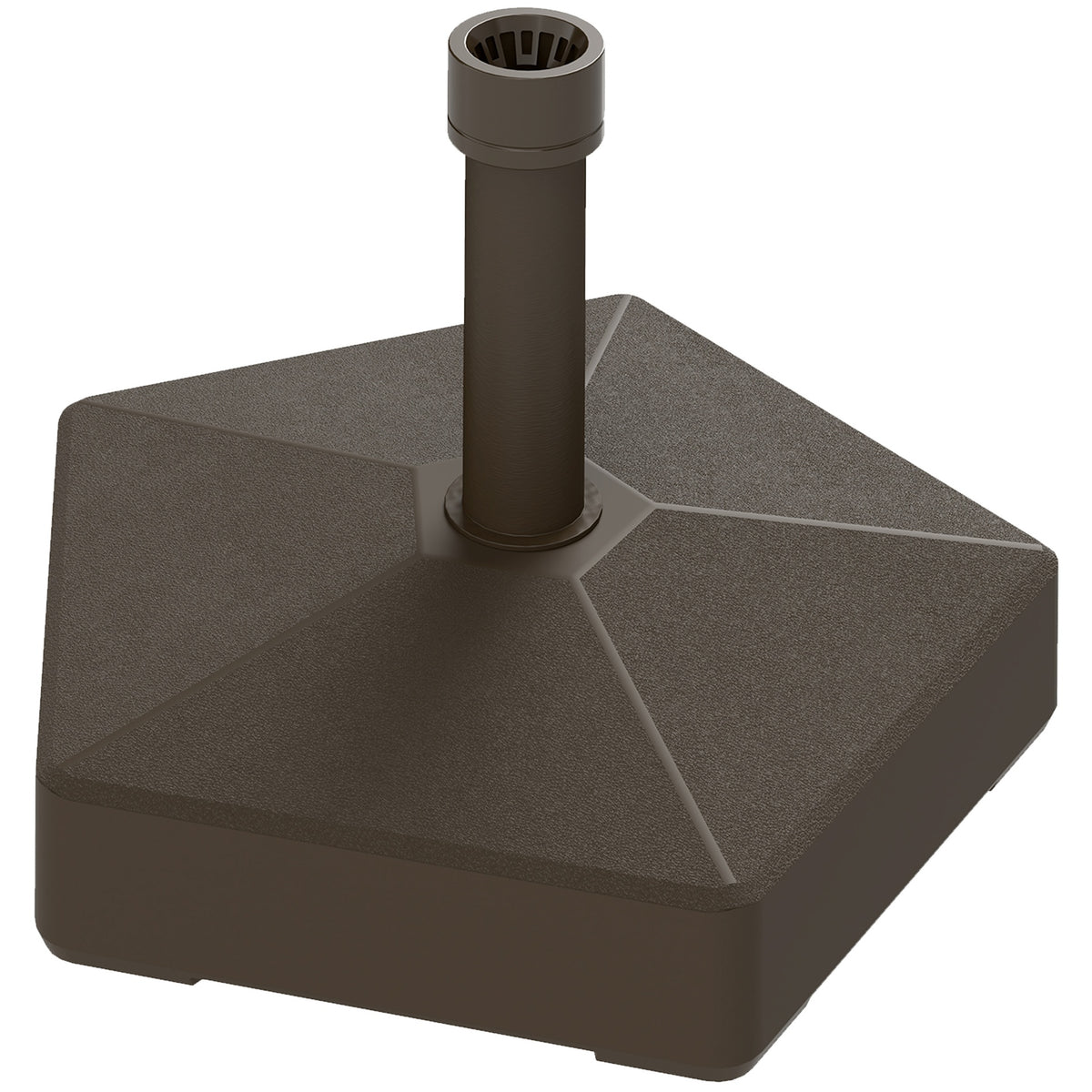 Outsunny Patio Umbrella Base Holder, Heavy Duty Outdoor Umbrella Stand Base, Filled Up to 42lbs with Sand or 33lbs with Water for Garden, Poolside, Brown