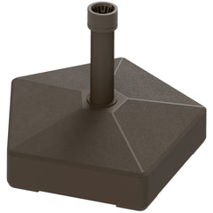 Outsunny Patio Umbrella Base Holder, Heavy Duty Outdoor Umbrella Stand Base, Filled Up to 42lbs with Sand or 33lbs with Water for Garden, Poolside, Brown