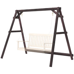 Outsunny Porch Swing Frame, Heavy Duty A-Frame Hanging Chair Stand Only with Reinforced Bars for Porch, Garden, Backyard