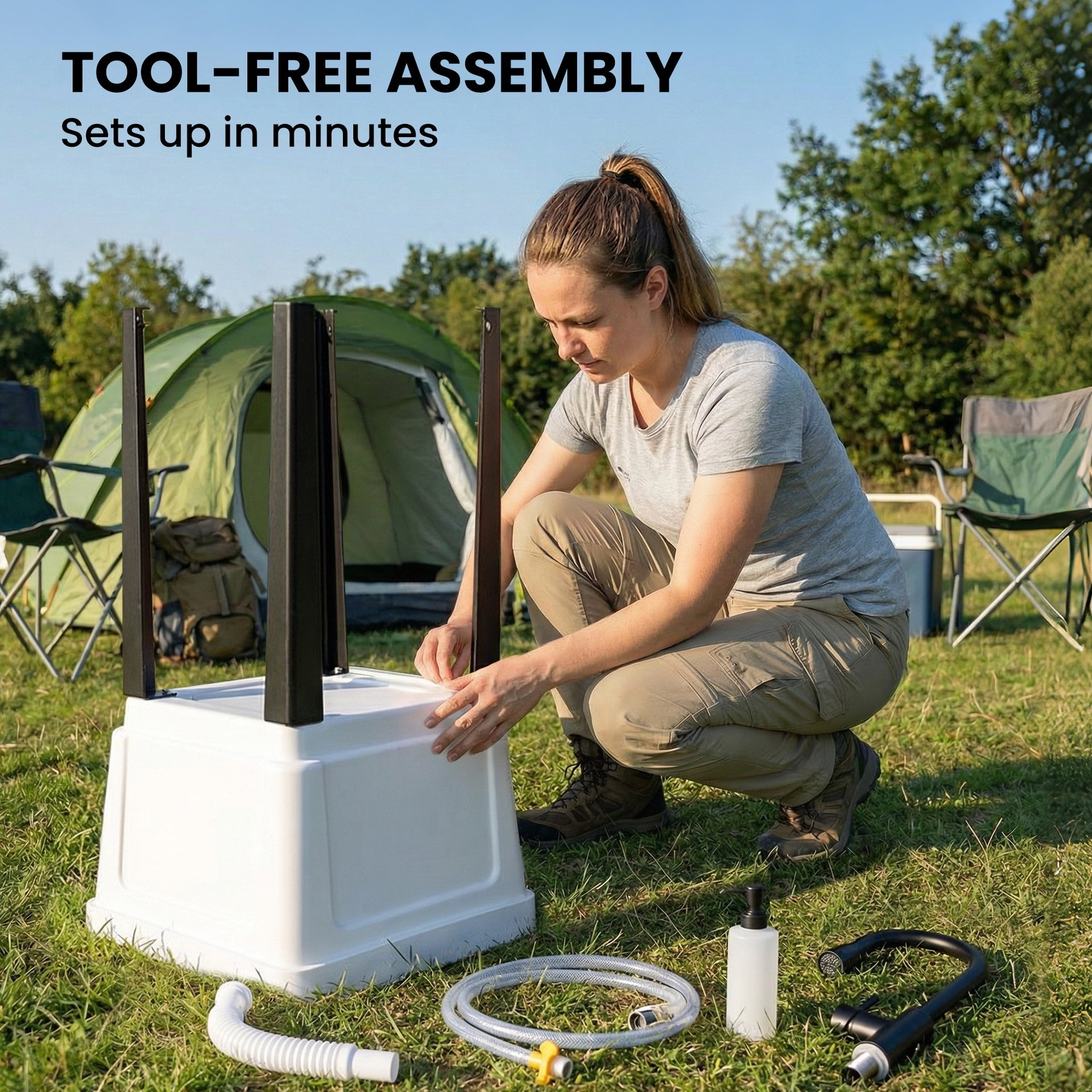 Outsunny Portable 23-Gallon Utility Sink Laundry Tub for Washing Room, Freestanding Laundry Sink with Soap Dispenser, White