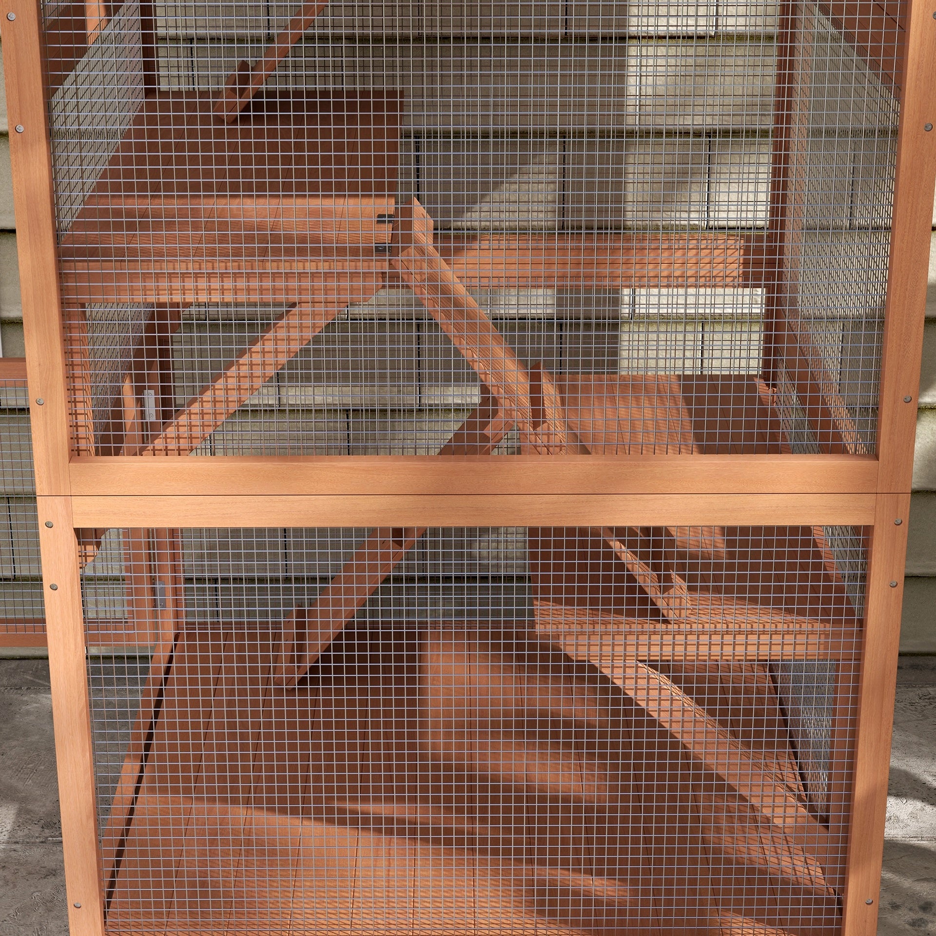 PawHut Catio, Outdoor Cat Enclosure House on Wheels with Hammock, Orange