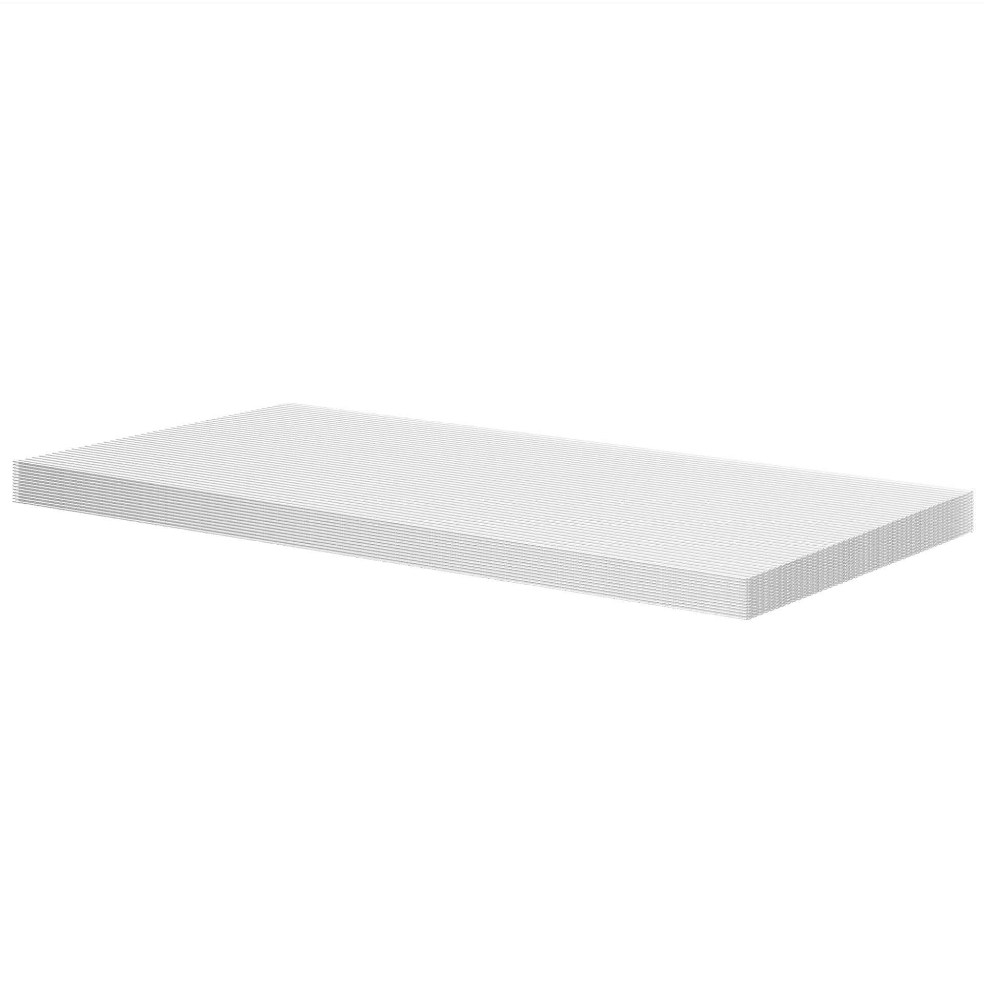 Outsunny 14 Pieces Twin-Wall Polycarbonate Panels Waterproof UV Protected Polycarbonate Greenhouse Panels, 4' x 2' x 0.16", Clear