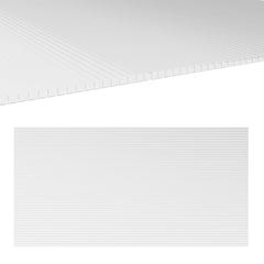 Outsunny 14 Pieces Twin-Wall Polycarbonate Panels Waterproof UV Protected Polycarbonate Greenhouse Panels, 4' x 2' x 0.16", Clear