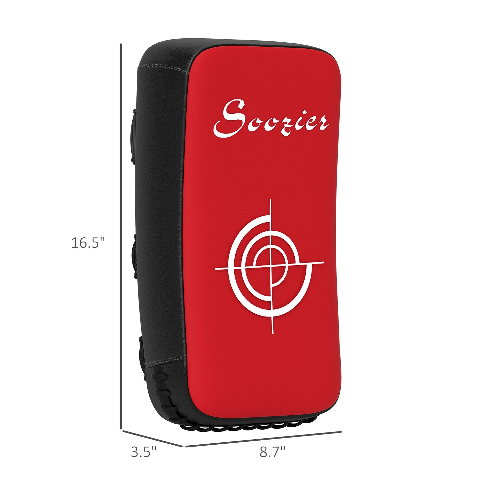 Soozier 16.5 in Muay Thai Kick Shield Punching Pad, Kick Shield for Martial Arts, Karate, Kickboxing, MMA x 1 Unit, Red