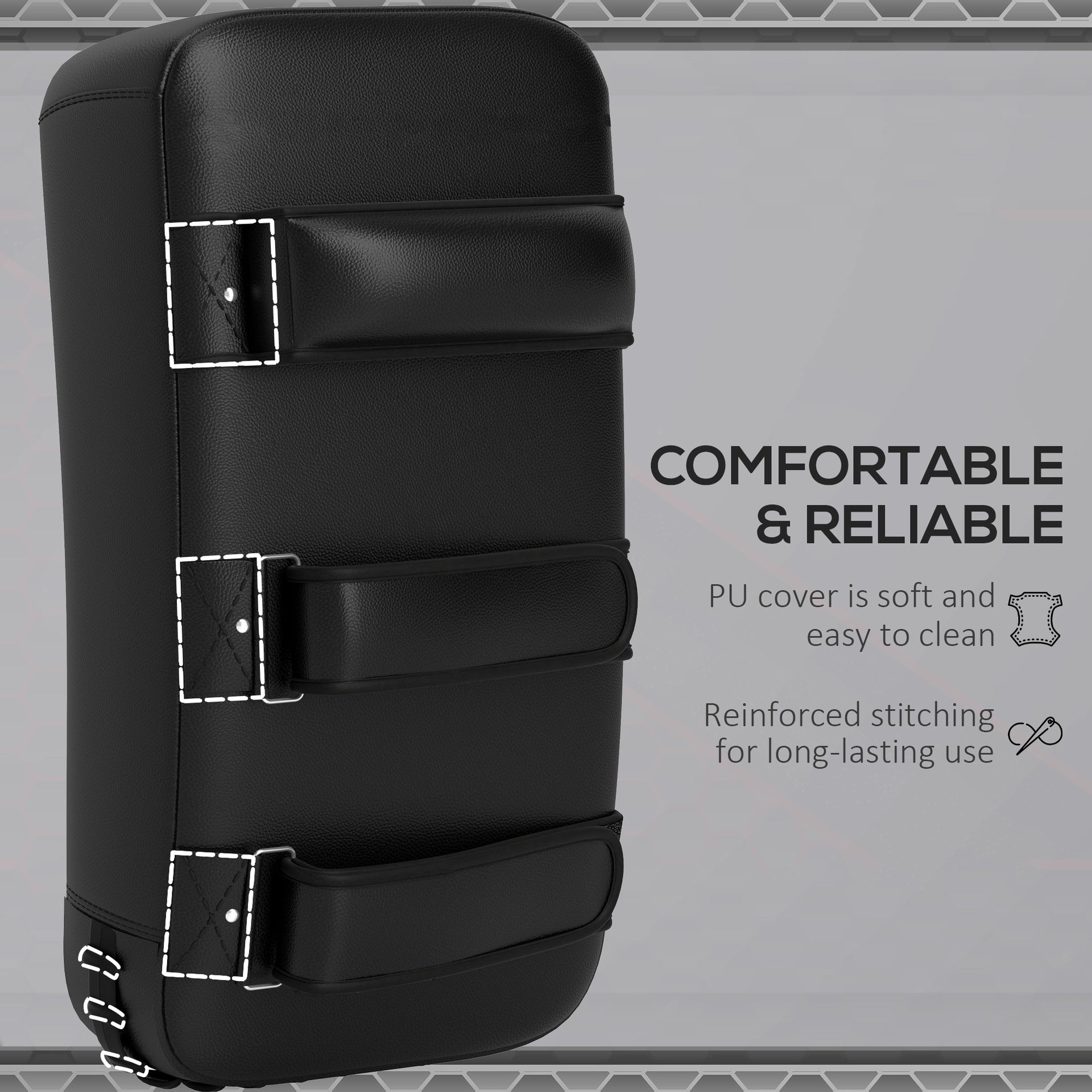 Soozier 16.5 in Muay Thai Kick Shield Punching Pad, Kick Shield for Martial Arts, Karate, Kickboxing, MMA x 1 Unit, Red