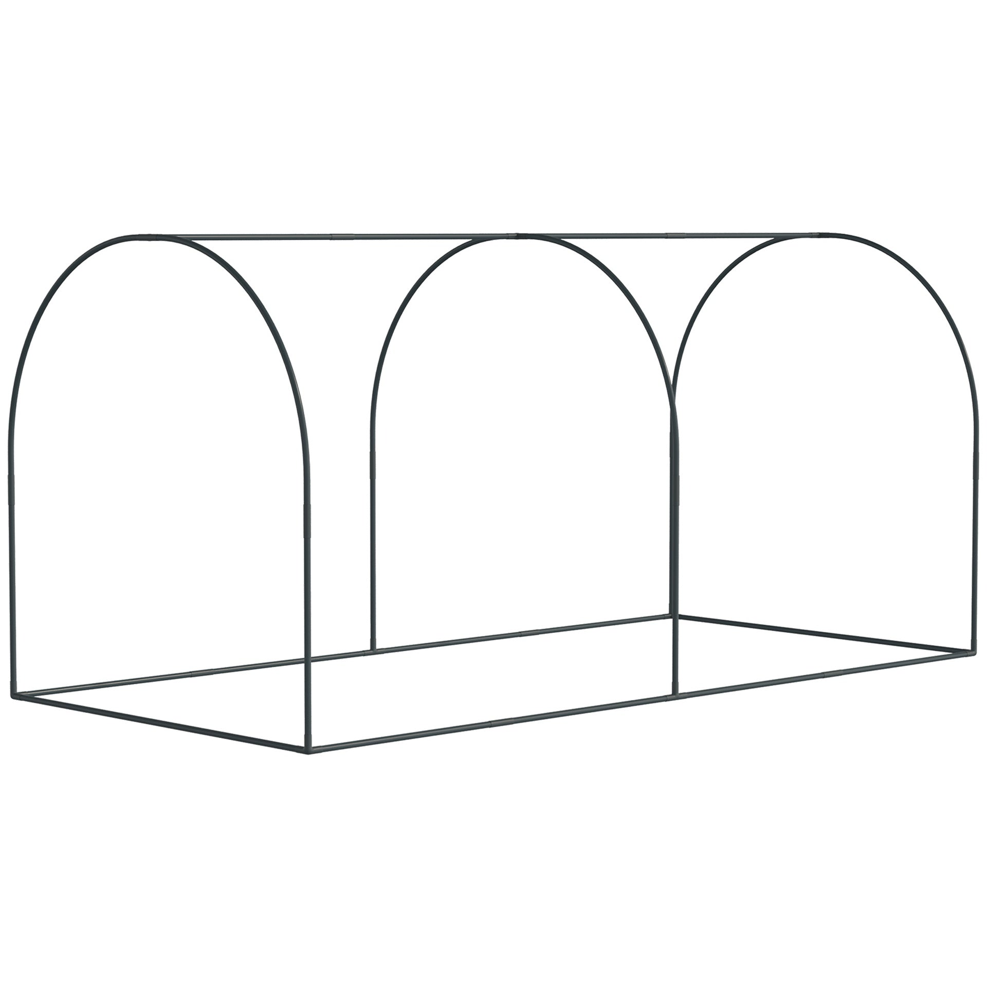 Outsunny 8' x 4' Crop Cage, Plant Protection Tent with Two Zippered Doors, Steel Frame, Storage Bag and 4 Ground Stakes, for Garden, Yard, Lawn, Green