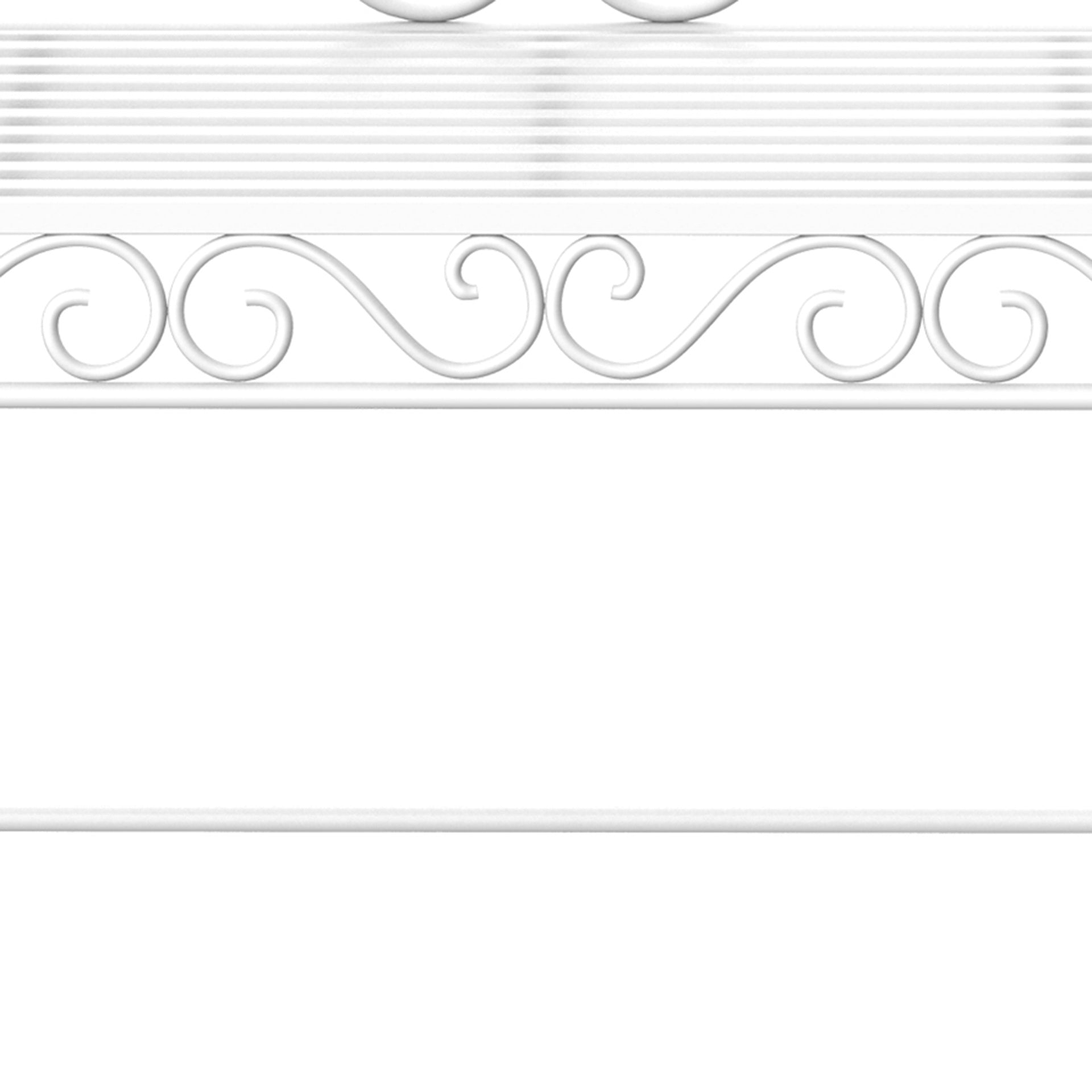 Outsunny 43" Garden Bench, Outdoor Patio Bench with Armrests, Metal Porch Bench for Backyard, Poolside, Lawn, Cream White