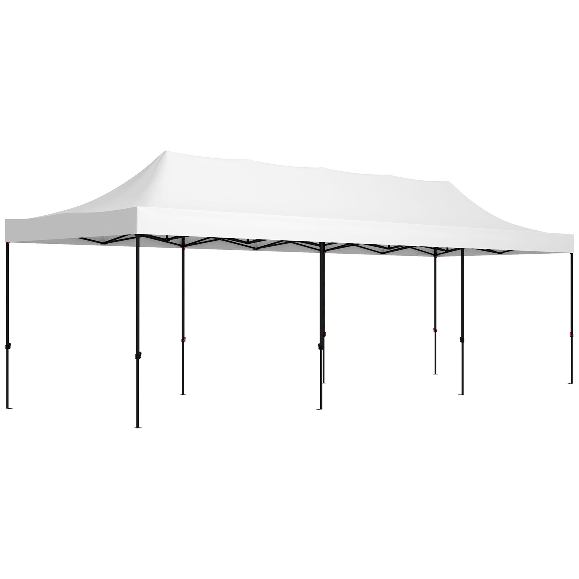 Outsunny 9.5' x 28' Pop Up Canopy Tent, Instant Tent for Parties, Height Adjustable, with Carry Bag and Sand Bags