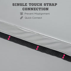 Soozier Pole Dance Mat, 2"T x 5'W Folding Pole Crash Mat for Home, Lightweight and Foldable, Gray